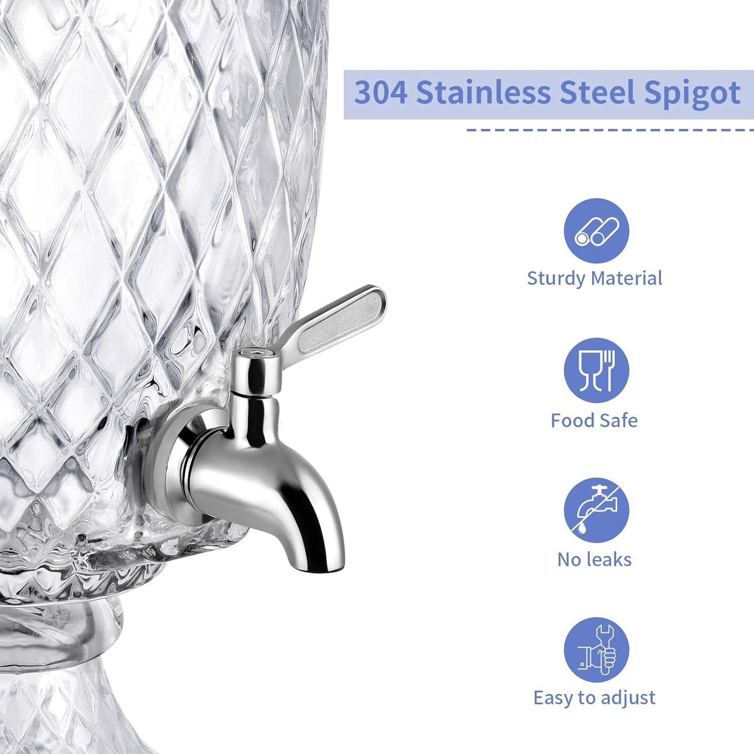 Dispensador de Bebidas de Vidrio MOLIGOU 4.9L con Grifo Inoxidable