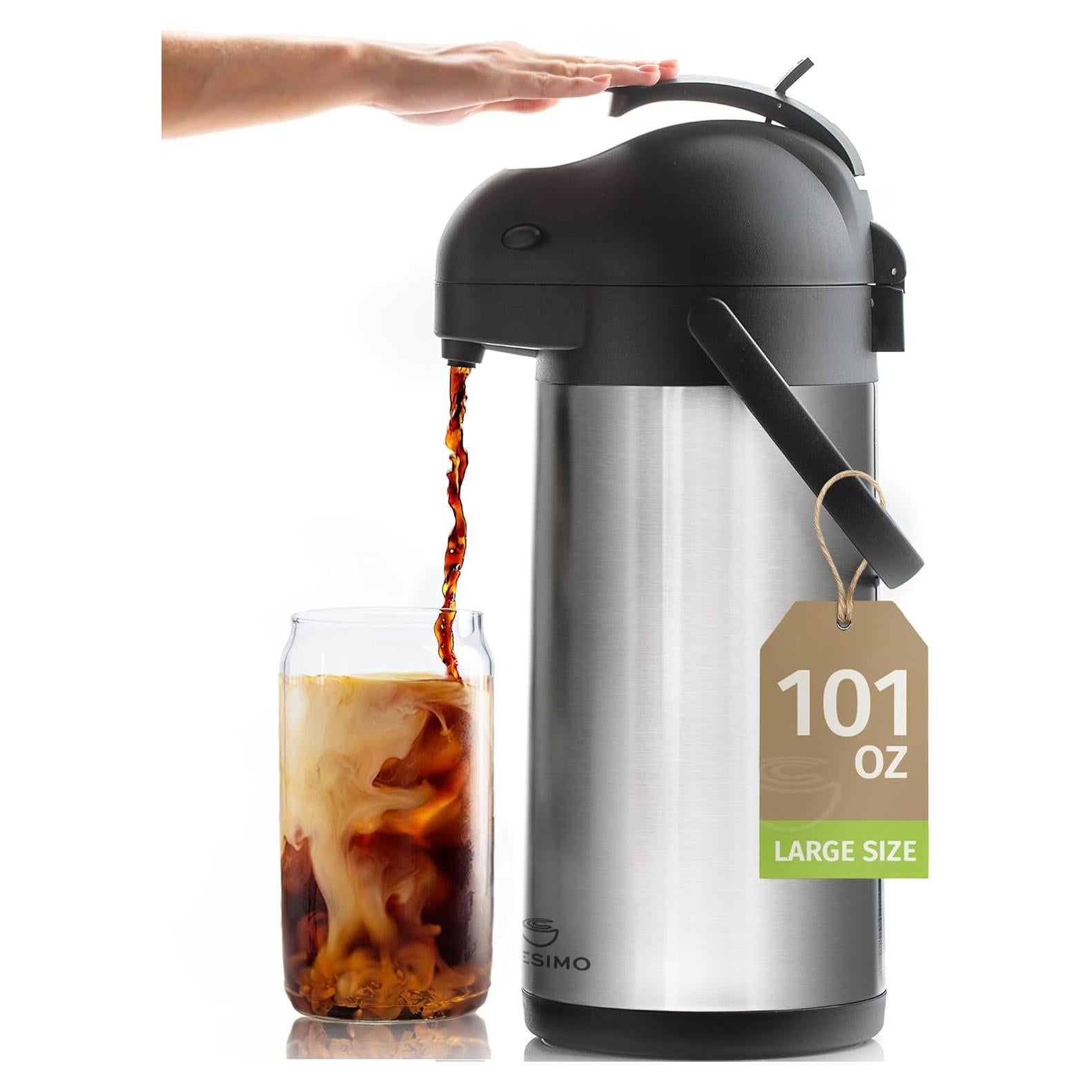 Cafetera térmica Cresimo Airpot 3L acero inoxidable