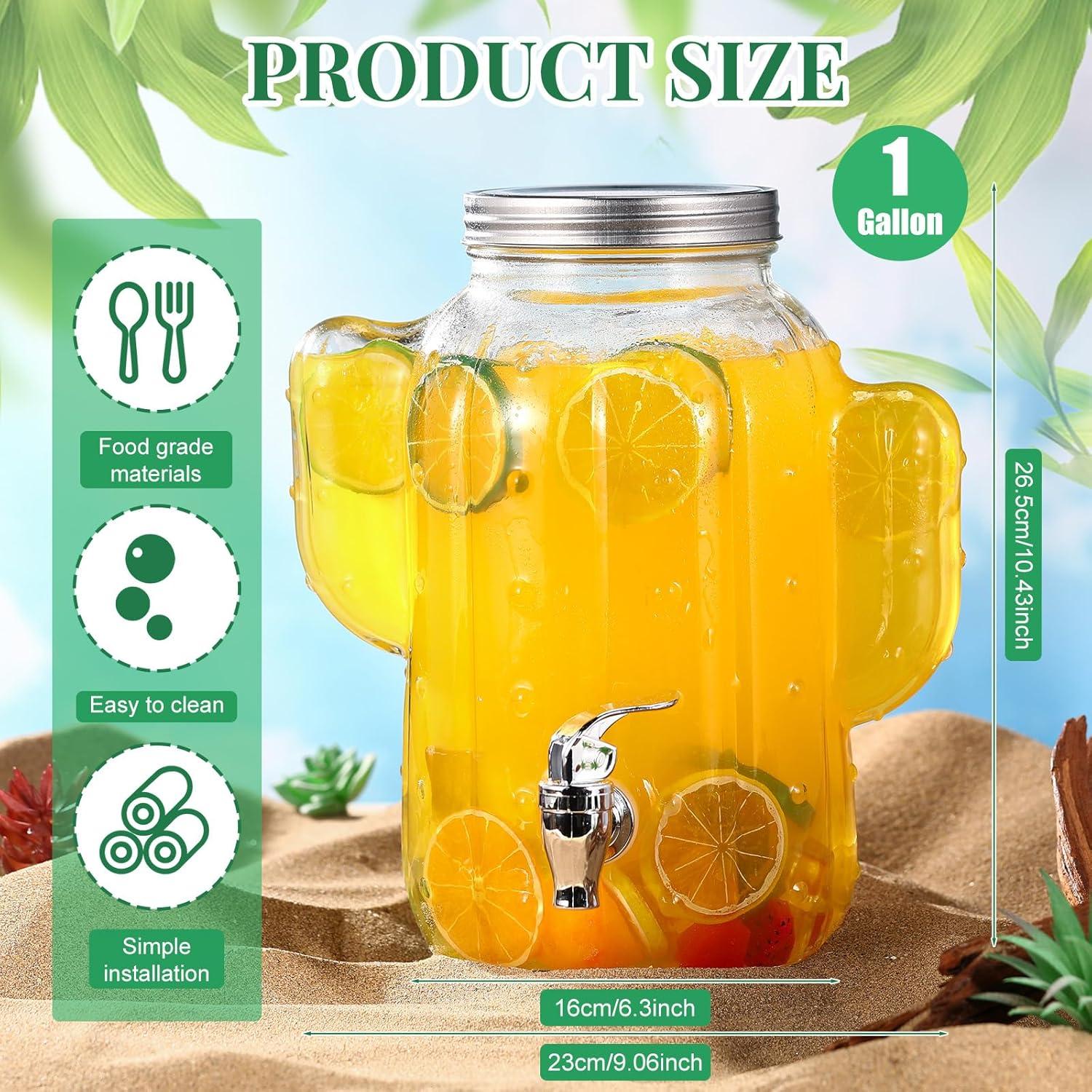 Dispensador de Bebidas Cactus FillTouch 1 Galón Vidrio Transparente