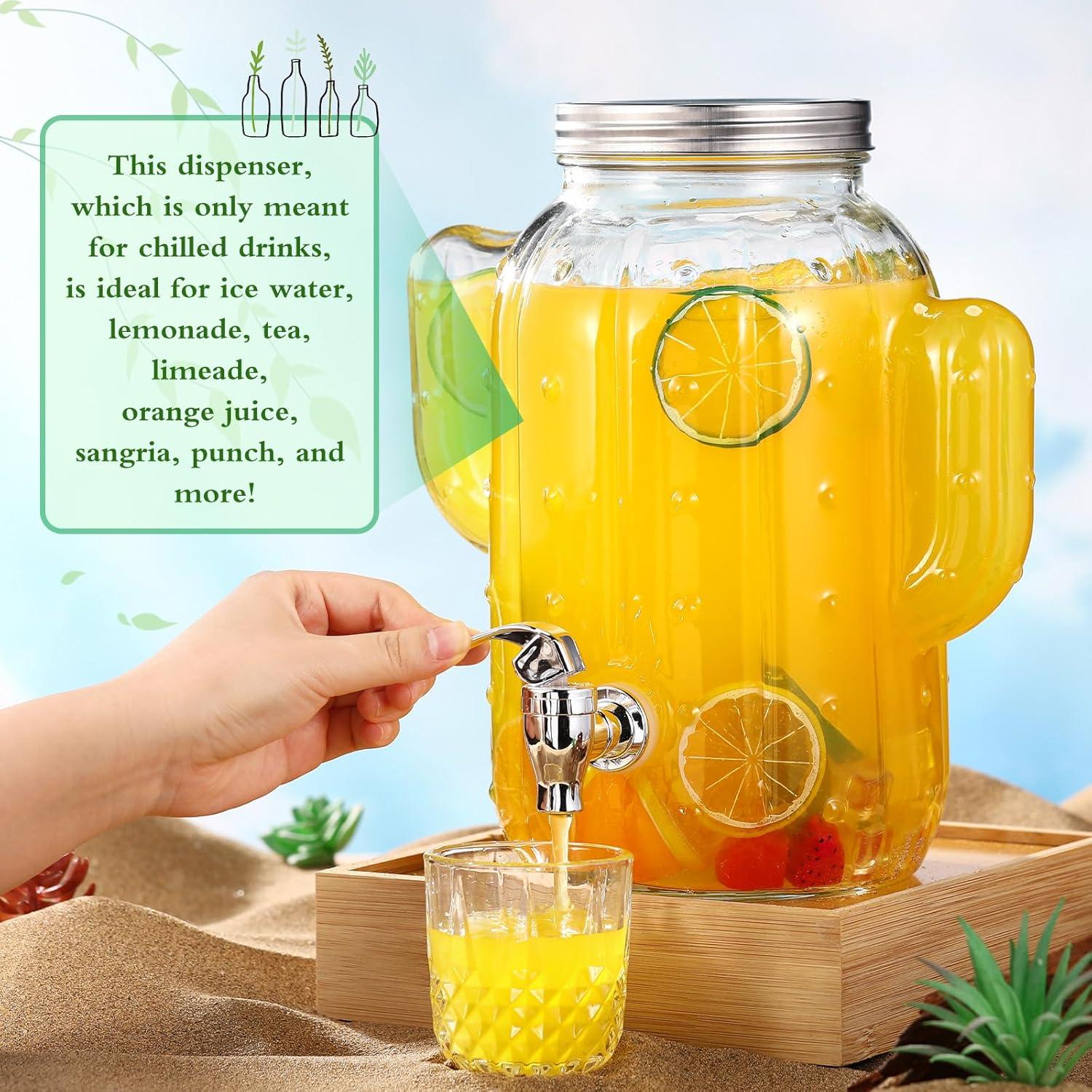 Dispensador de Bebidas Cactus FillTouch 1 Galón Vidrio Transparente