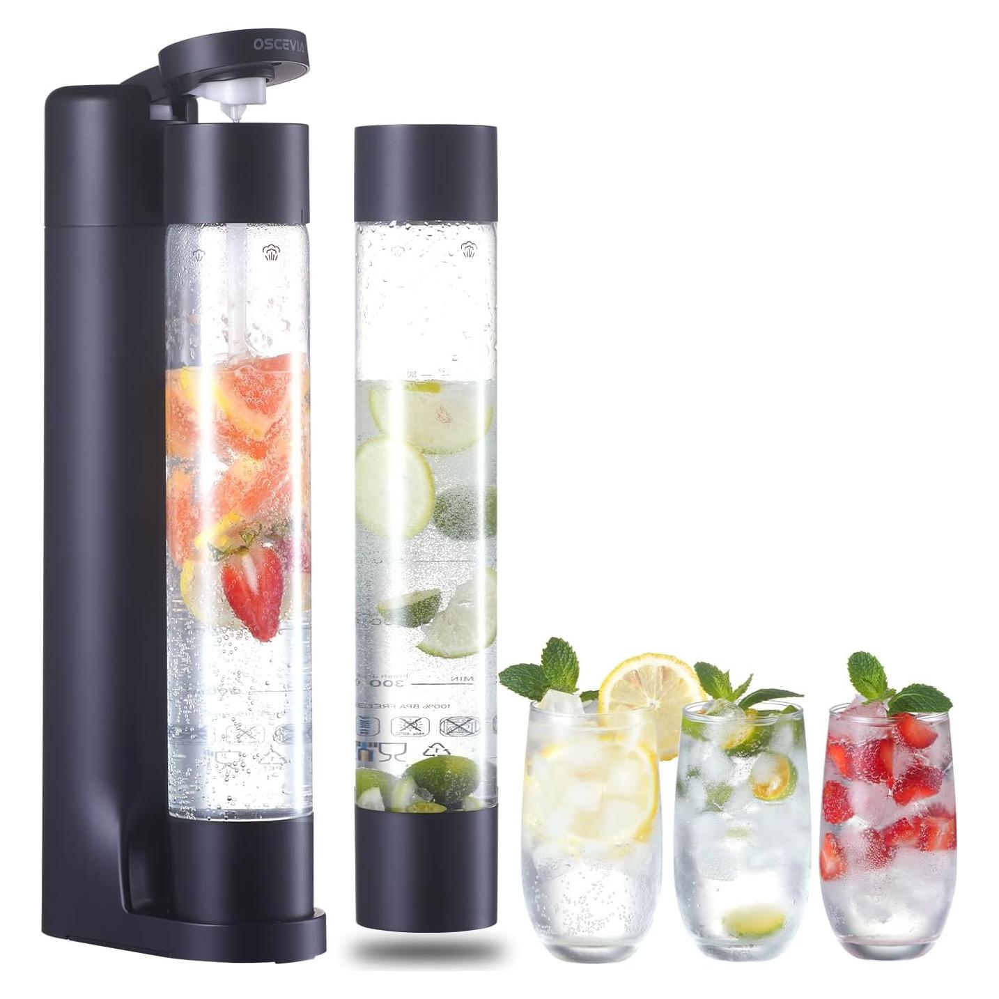 Máquina de Soda OSCEVIA 1L Manual, Carbonatadora Sin BPA