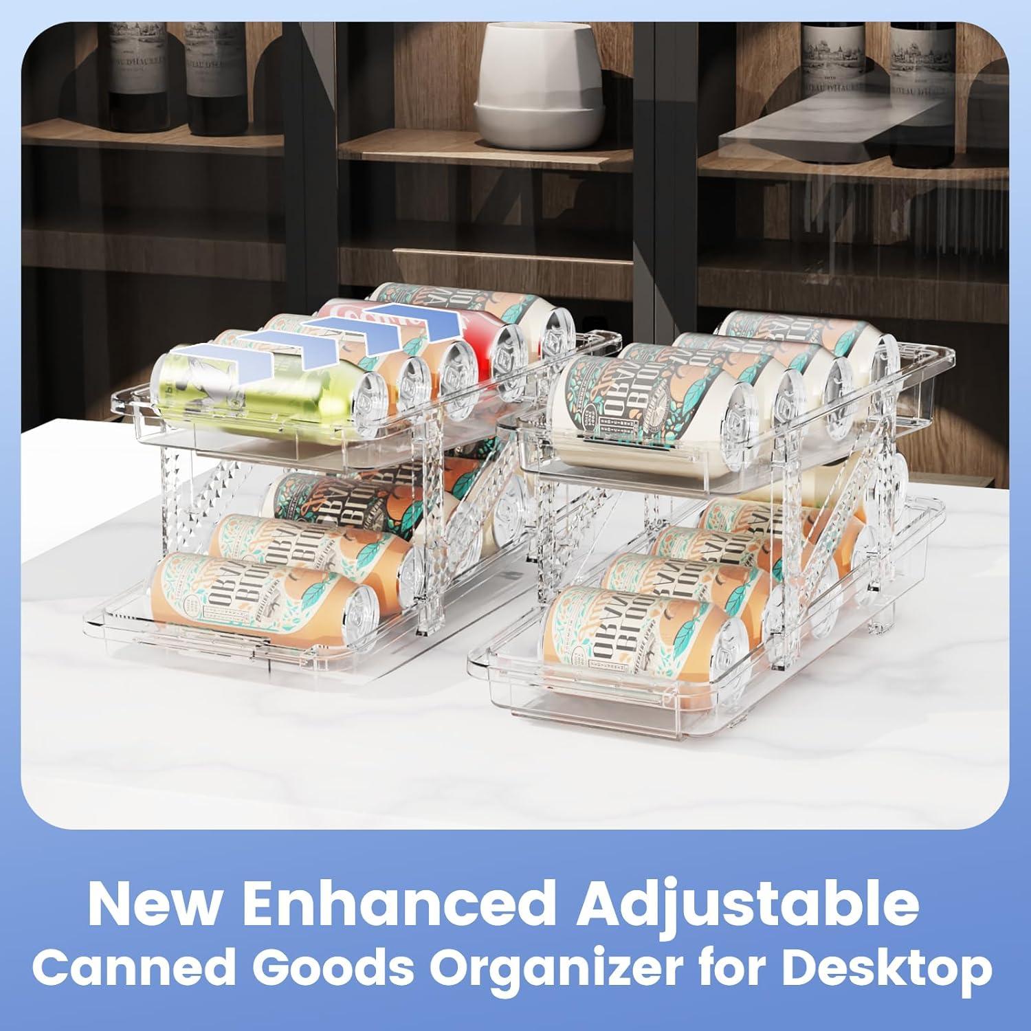 Organizador de Bebidas para Refrigerador Jsyrjing 2 Paquete Ajustable