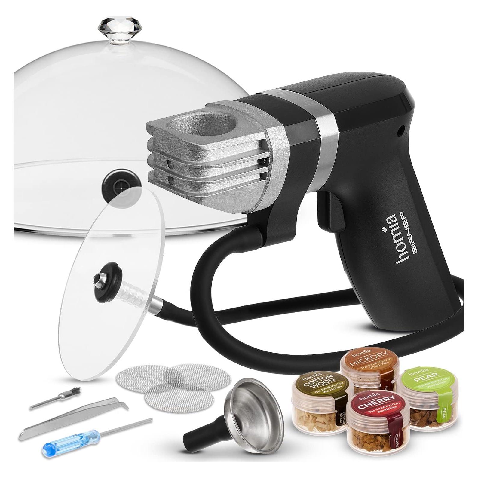 Cocktail Smoker Kit - Whiskey Smoker Kit - Smoke Infuser Birner PRO - Extended Kit, 12 PCS, with Accessories and Wood Chips - Cold Smoke for Food and Drinks - Gift for Men