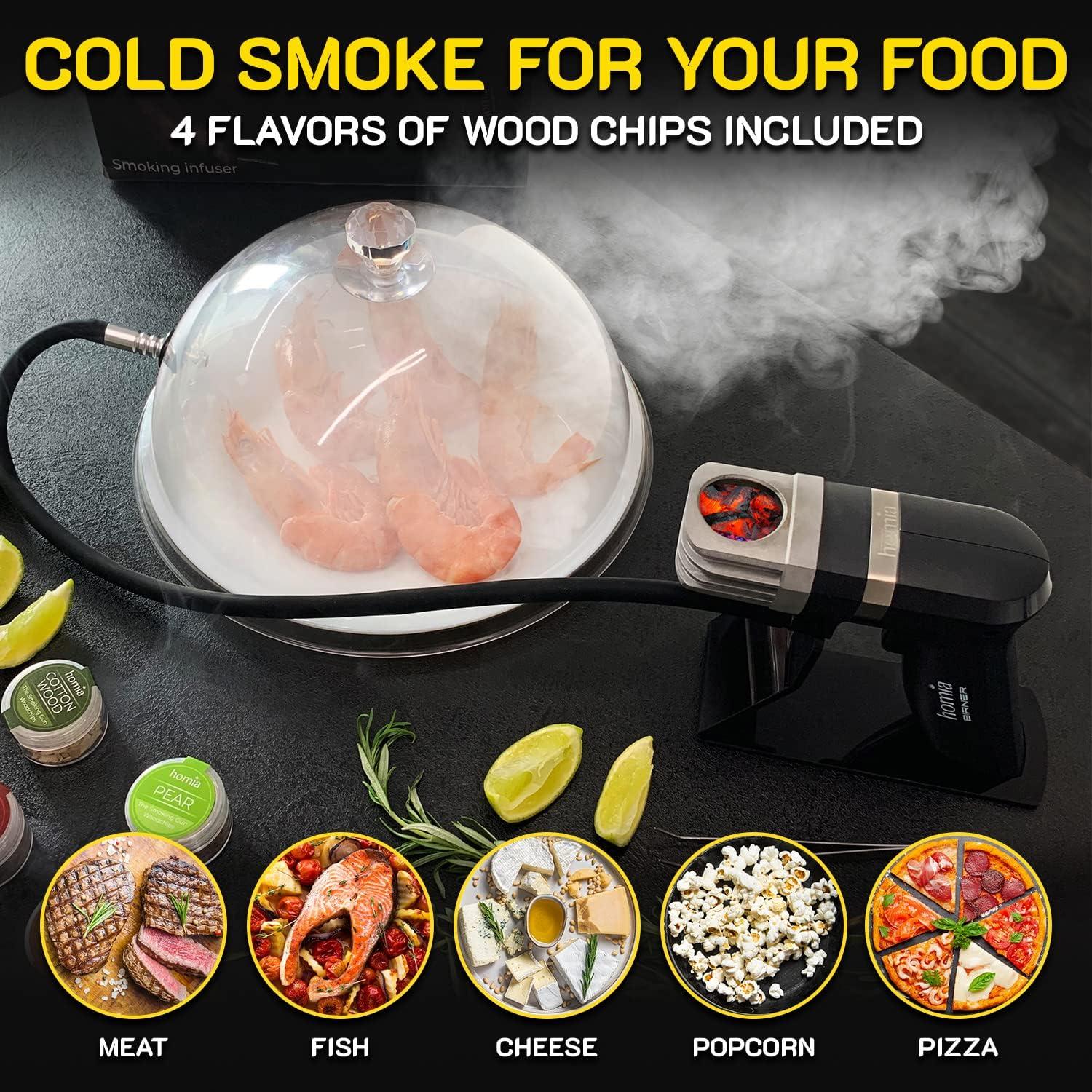 Cocktail Smoker Kit - Whiskey Smoker Kit - Smoke Infuser Birner PRO - Extended Kit, 12 PCS, with Accessories and Wood Chips - Cold Smoke for Food and Drinks - Gift for Men