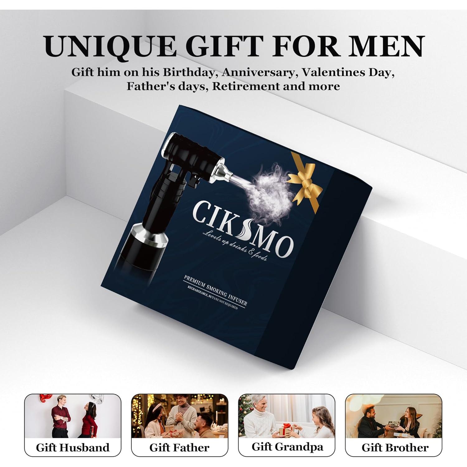 Kit de Ahumador de Cócteles CIKSMO Recargable con 8 Astillas