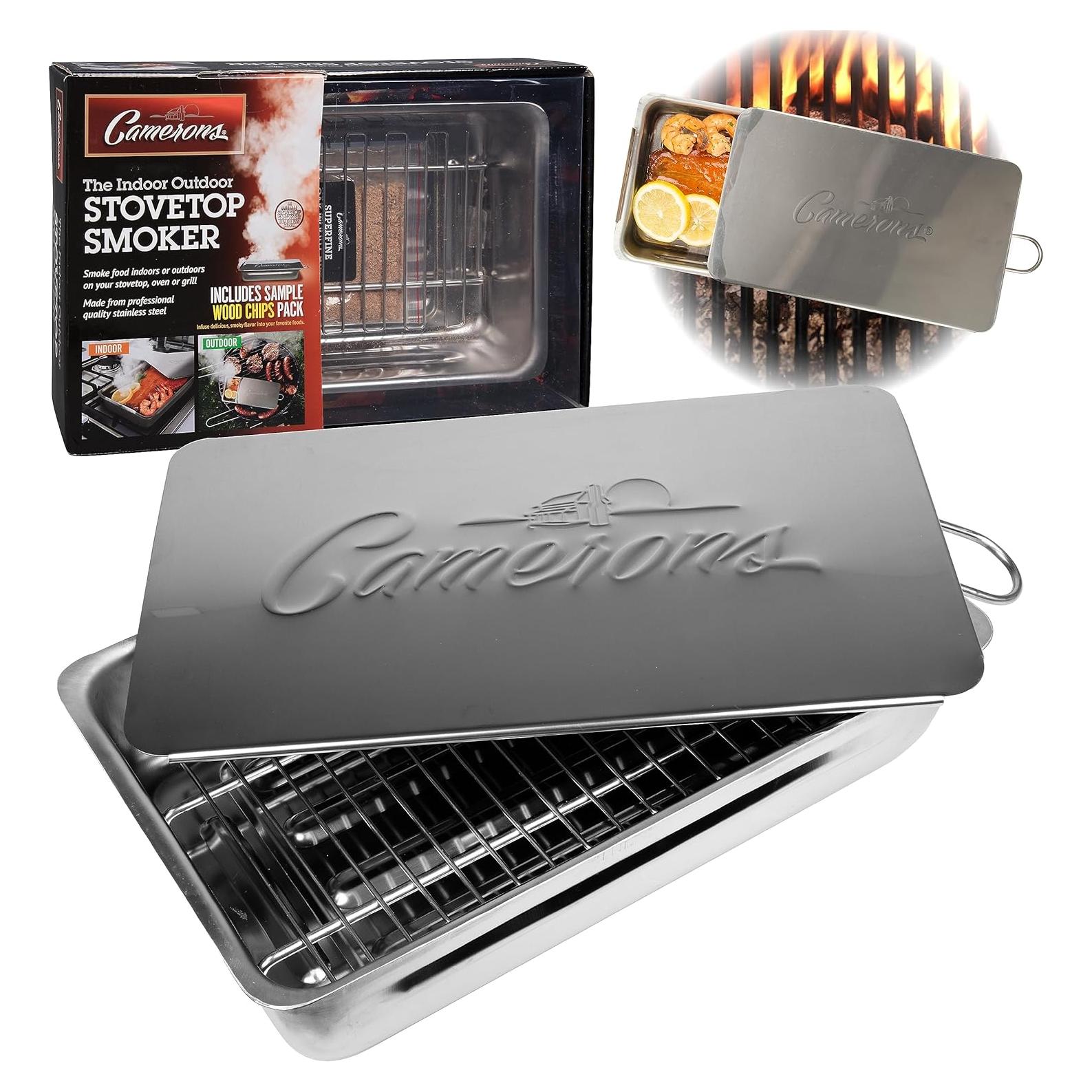Ahumador de Estufa Camerons 28x18 cm Acero Inoxidable