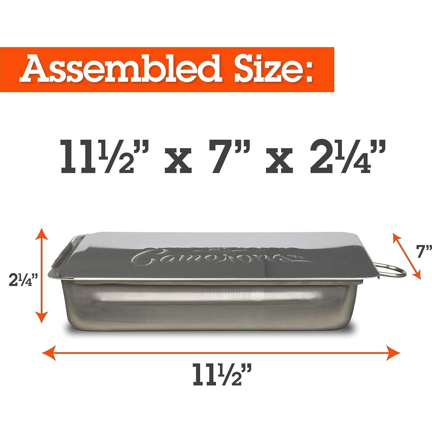 Ahumador de Estufa Camerons 28x18 cm Acero Inoxidable