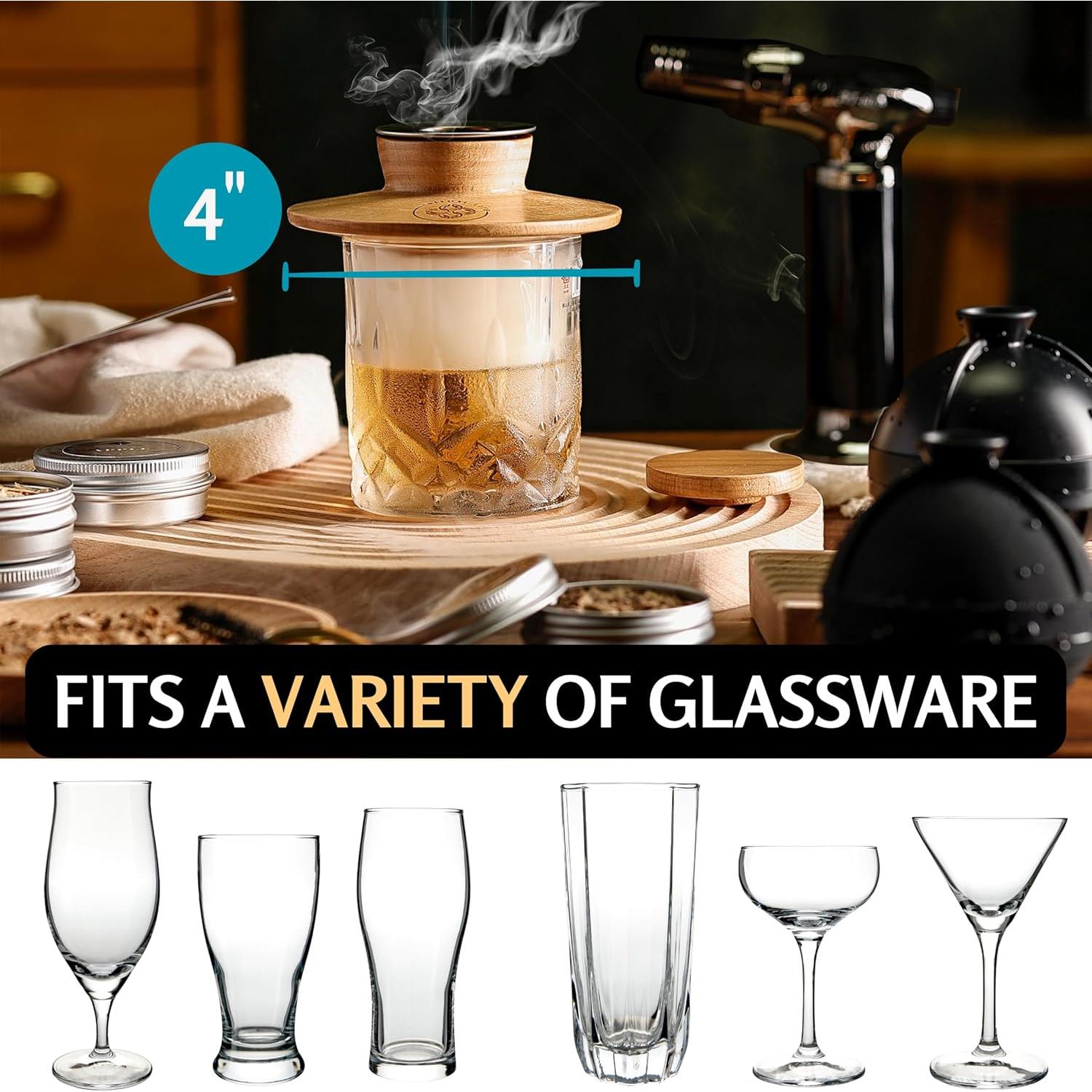 Kit de Ahumador de Whiskey Ritual Life con 2 Vasos y Antorcha