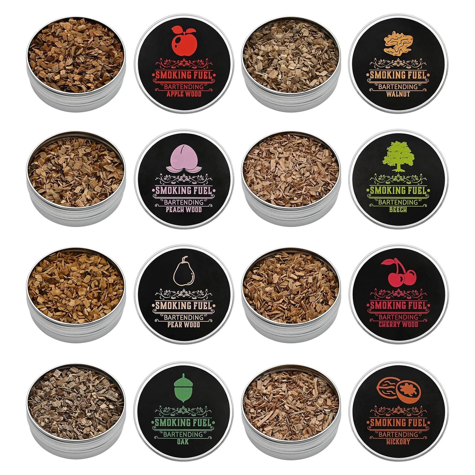 Astillas de Madera Natural Micovay para Ahumador de Cócteles - 8 Sabores