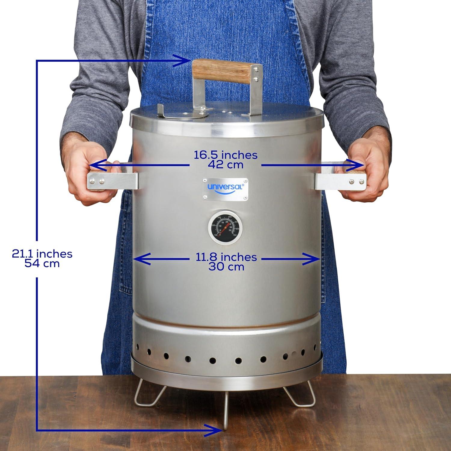 Ahumador de Barril Universal de Acero Inoxidable 2.72 kg - 42 cm