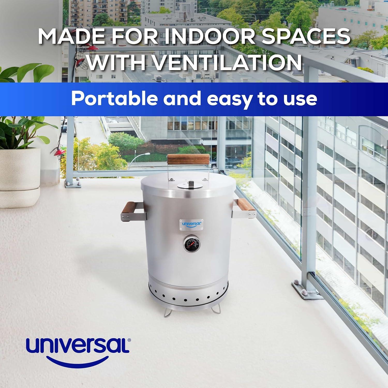 Ahumador de Barril Universal de Acero Inoxidable 2.72 kg - 42 cm