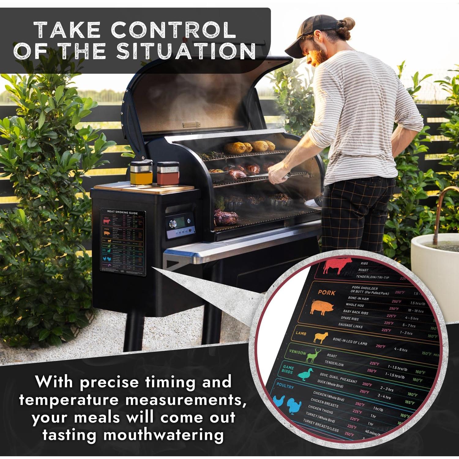 Imán de Temperatura para Carne Levain & Co - Guía BBQ Moderna