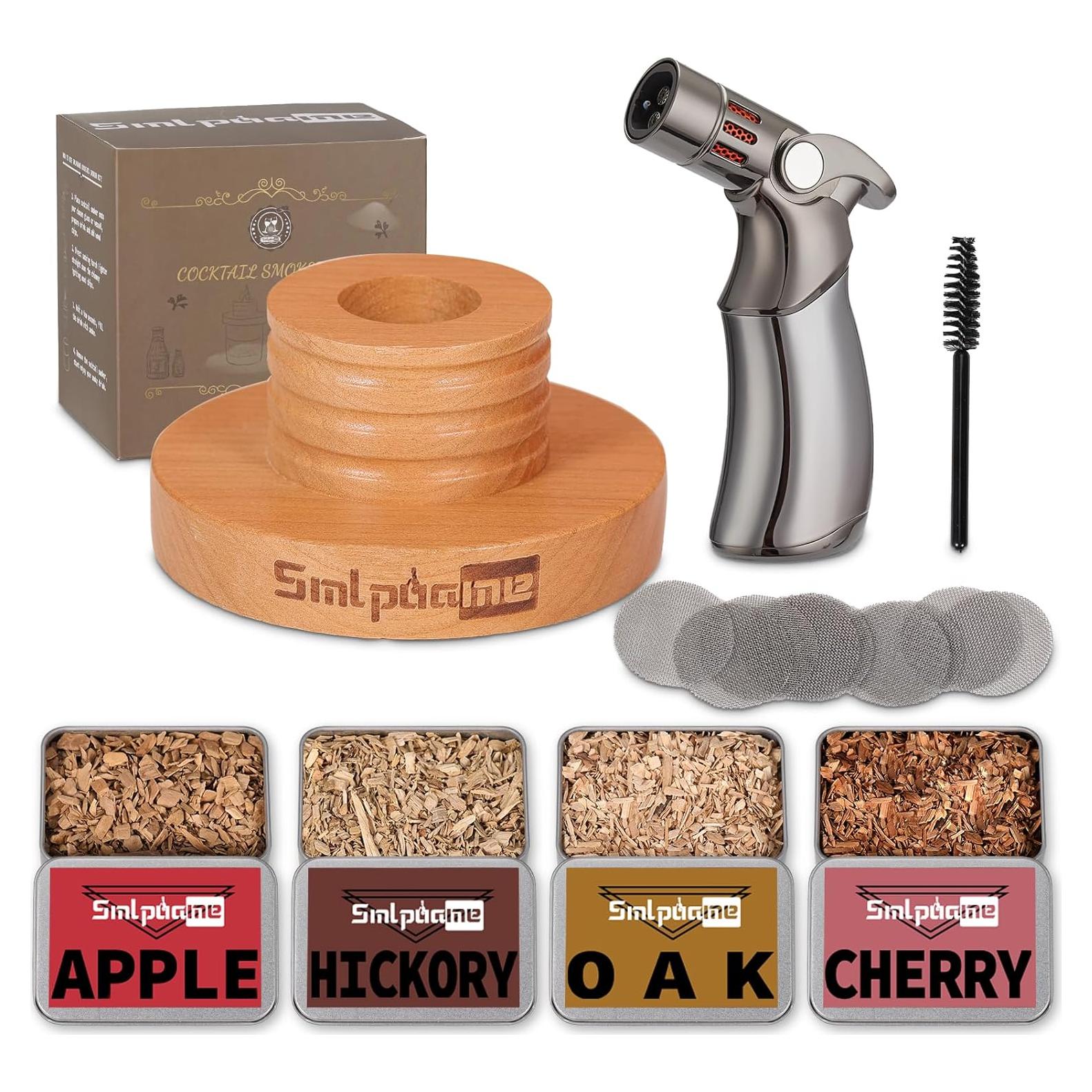 Kit de Ahumador de Cócteles Smlpuame con Soplete y 4 Sabores