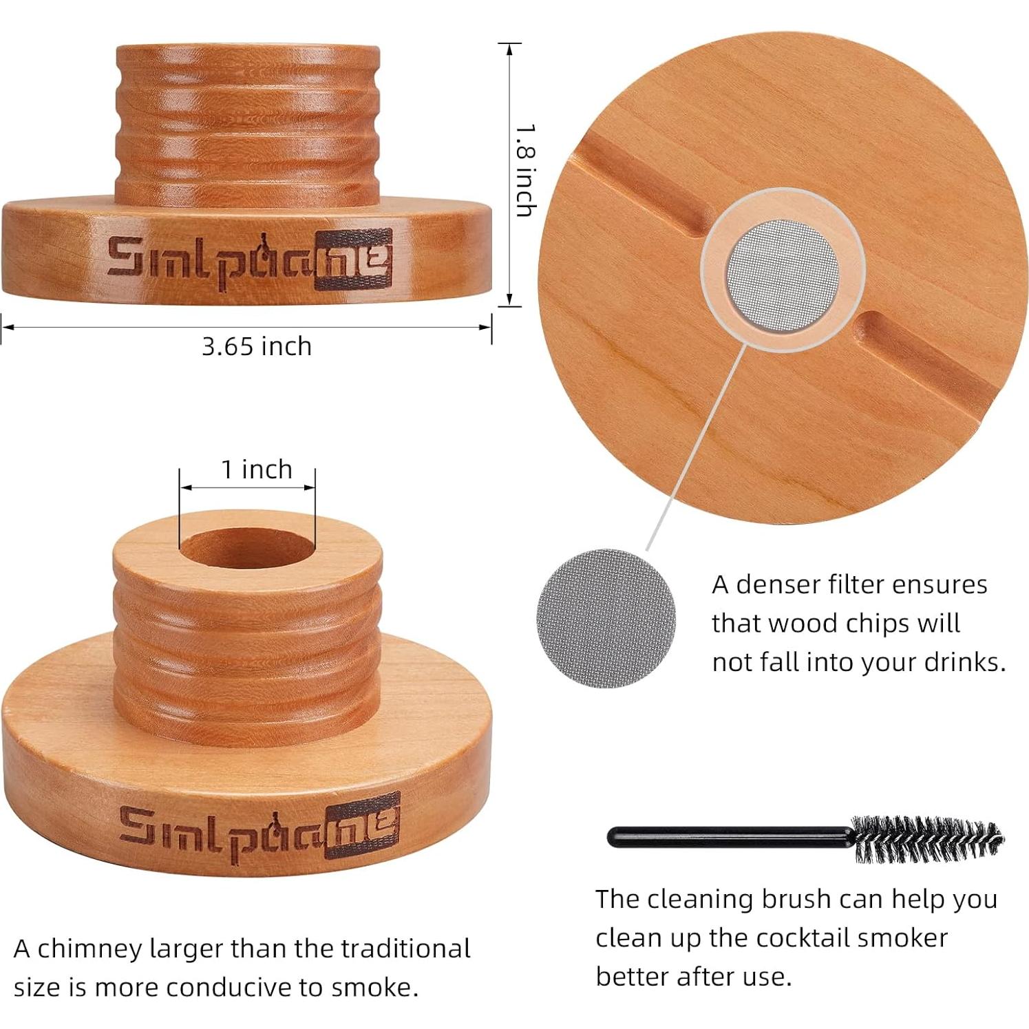 Kit de Ahumador de Cócteles Smlpuame con Soplete y 4 Sabores