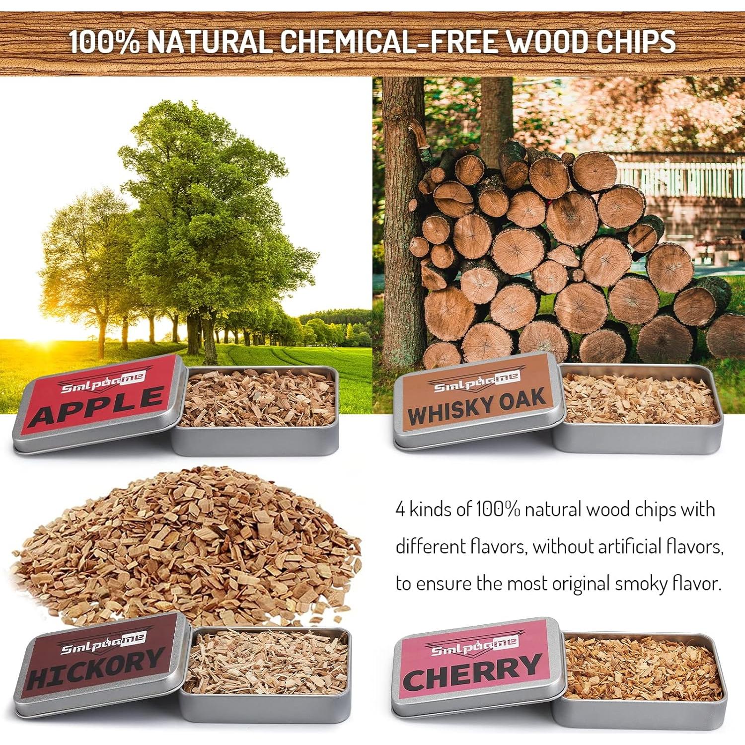 Kit de Ahumador de Cócteles Smlpuame con Soplete y 4 Sabores