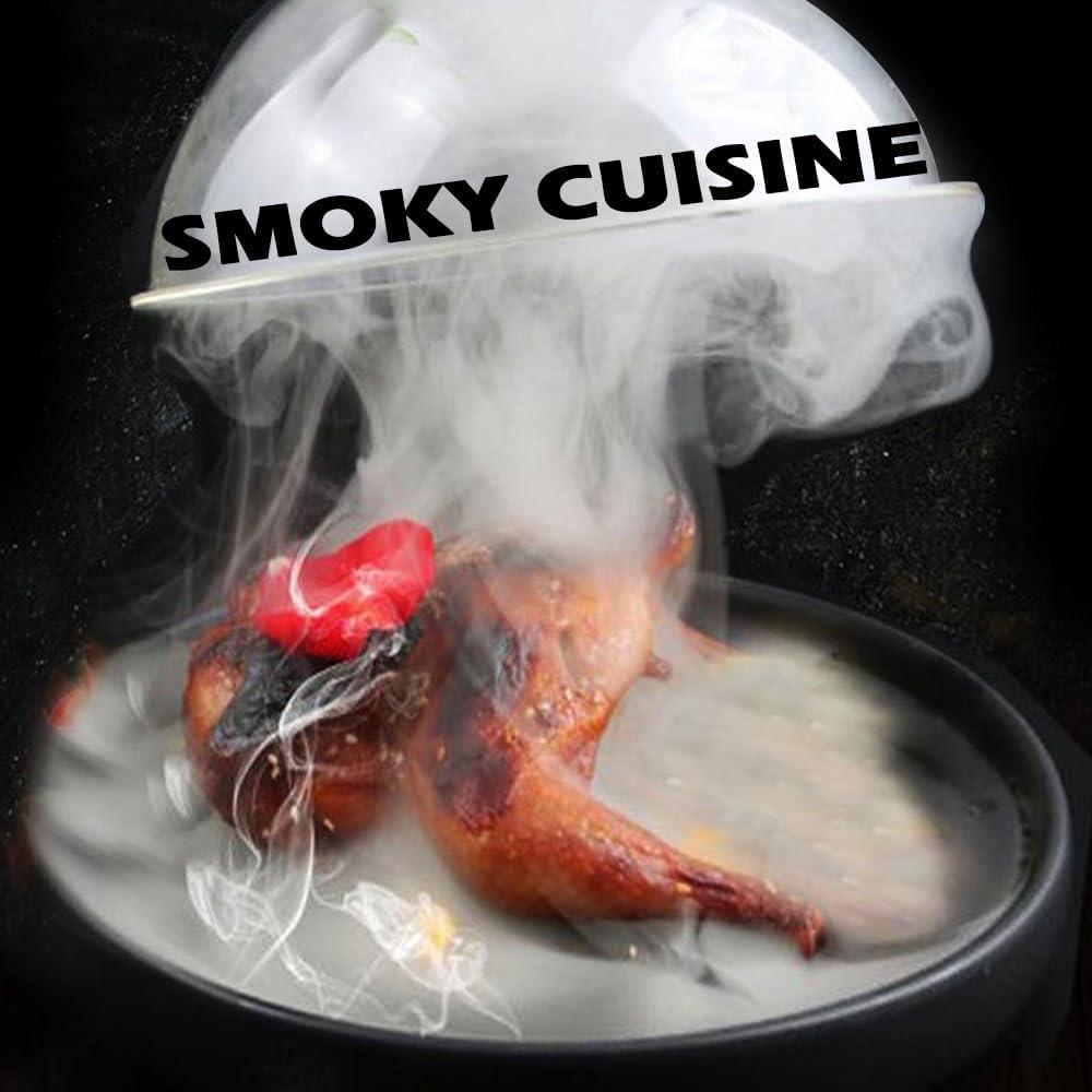 Smoking Cloche Dome Cover - 6.3 Inch- Perfect Smoke Accessories for Desserts, Soups & Starters | High Visibility & Tight Seal Design