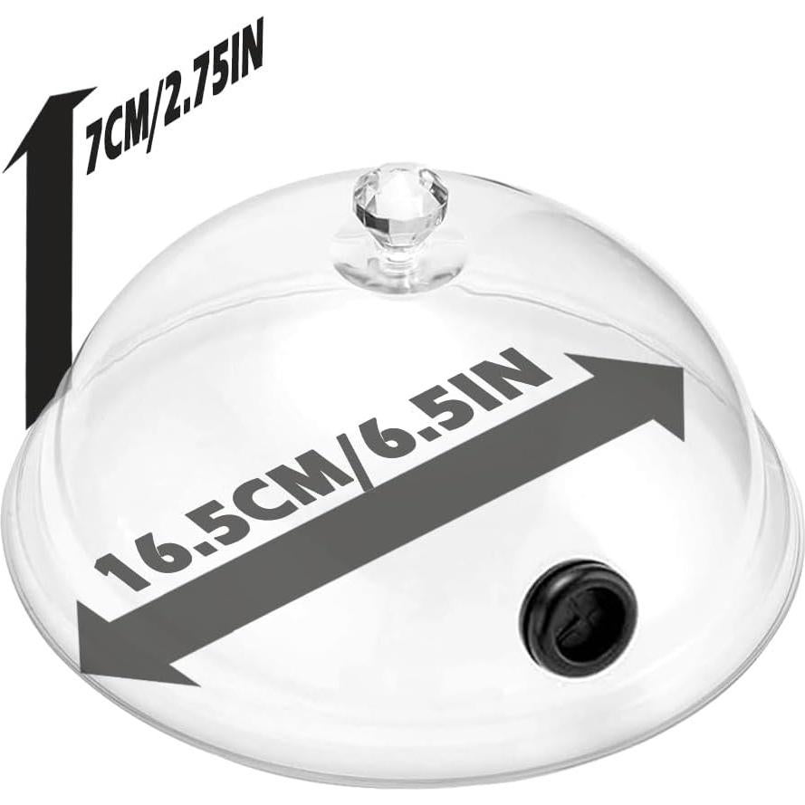 Smoking Cloche Dome Cover - 6.3 Inch- Perfect Smoke Accessories for Desserts, Soups & Starters | High Visibility & Tight Seal Design