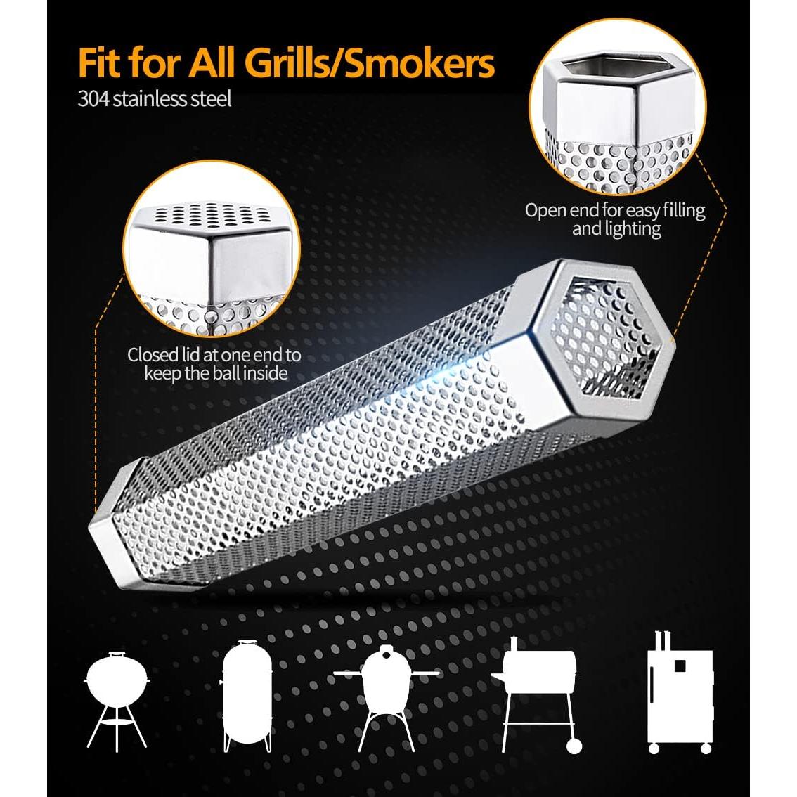 Juego de Tubos Ahumadores de Pellet LFSEMINI 30.48 cm y 15.24 cm