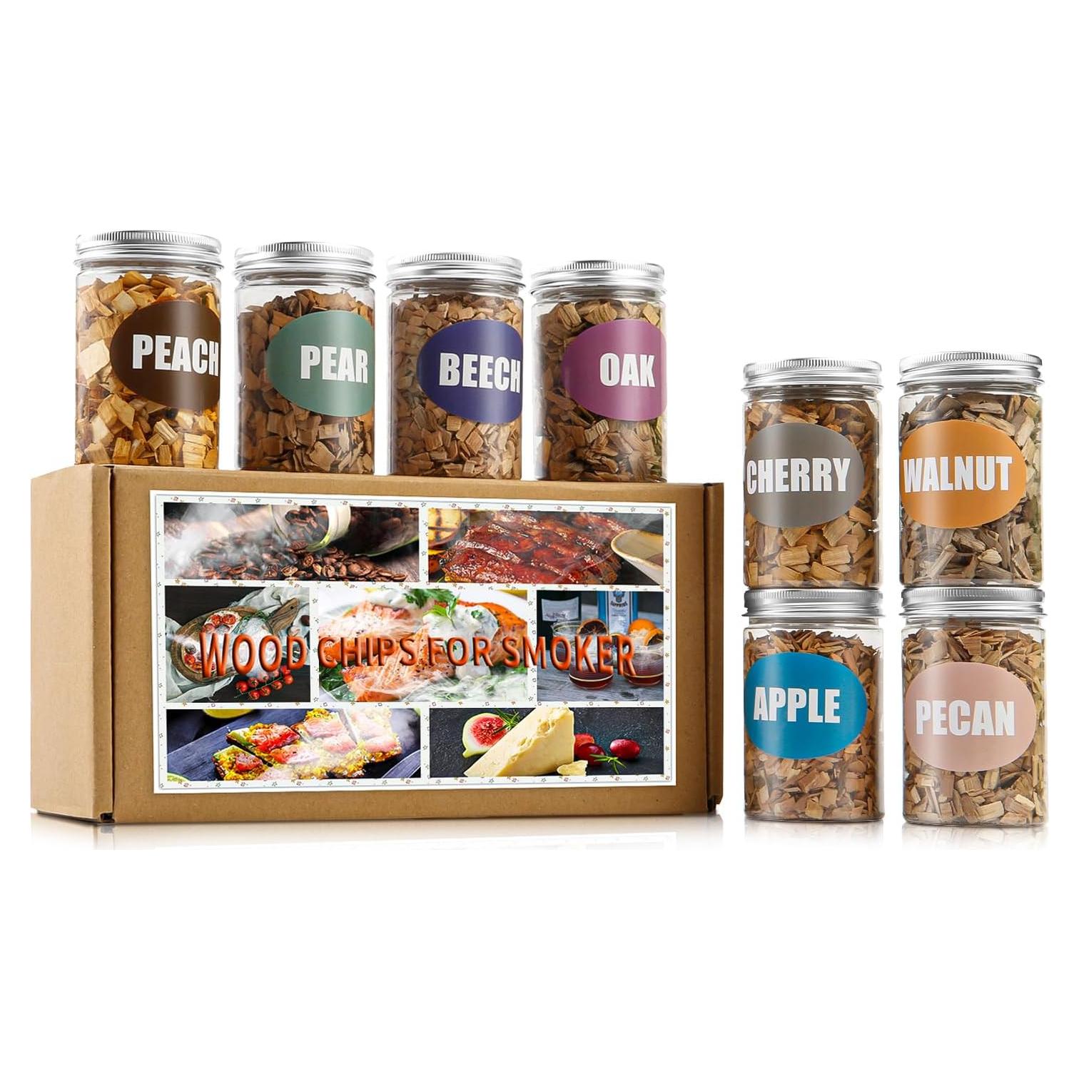 Astillas de Madera Natural para Ahumador INSISART - 8 Sabores 226.8g