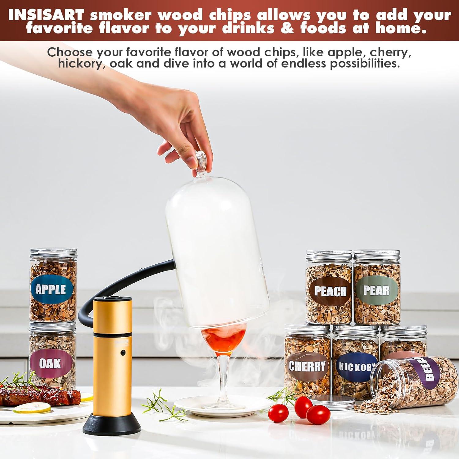 Astillas de Madera Natural para Ahumador INSISART - 8 Sabores 226.8g