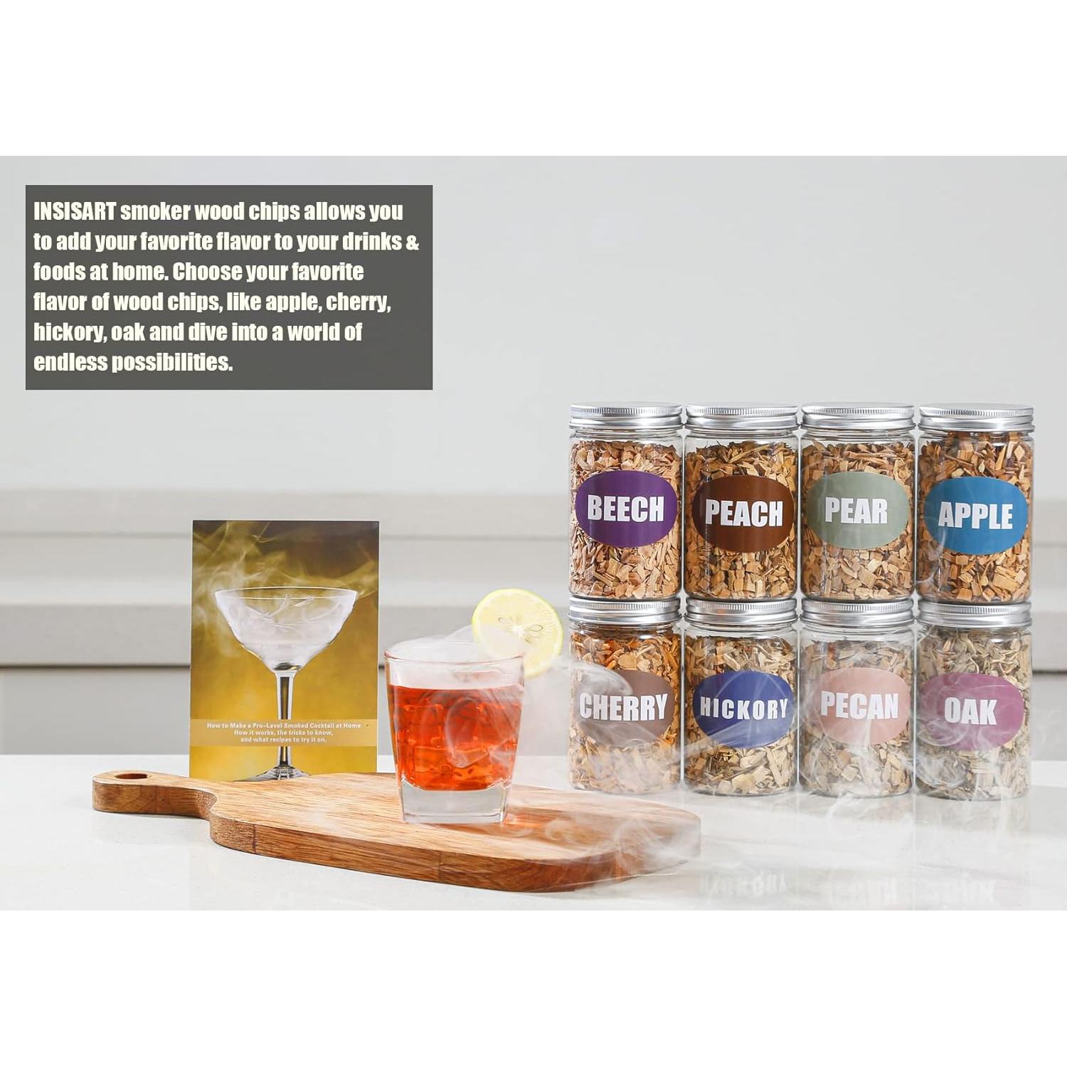 Astillas de Madera Natural para Ahumador INSISART - 8 Sabores 226.8g