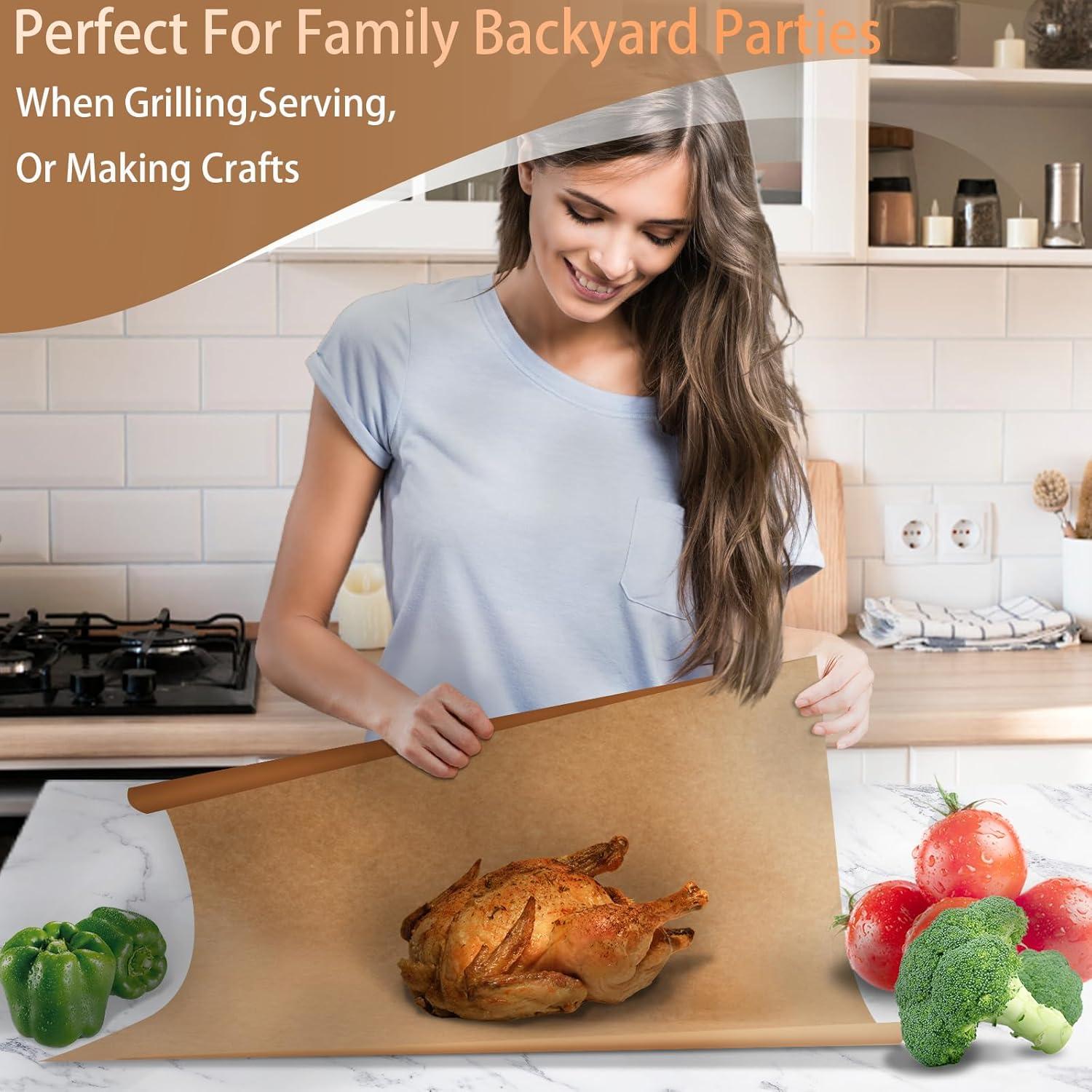 Rollo de papel de carnicero marrón XKDOUS 44.96 cm x 10.06 m