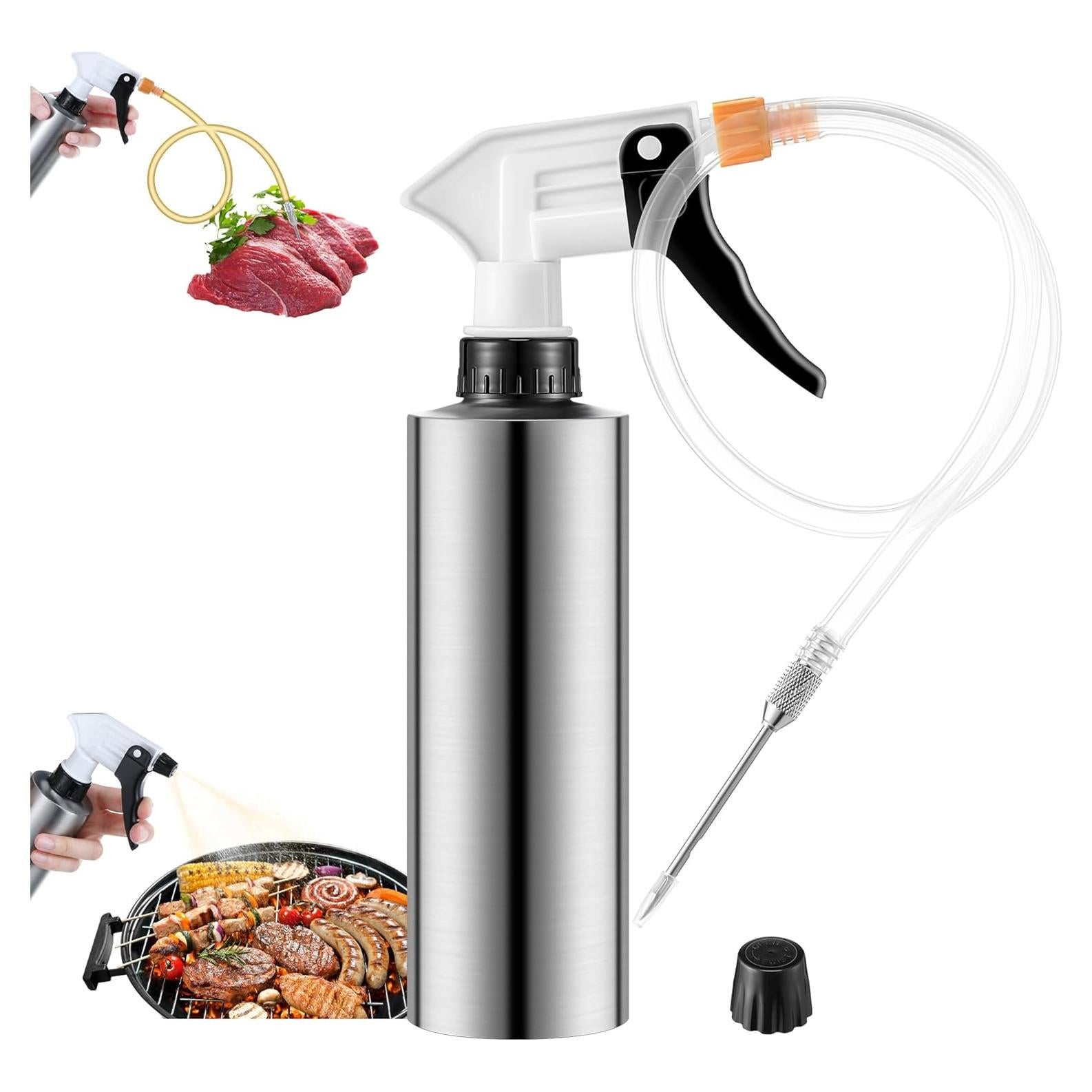 Botella Spray y Jeringa 2 en 1 Dunkive 300ml Acero Inoxidable