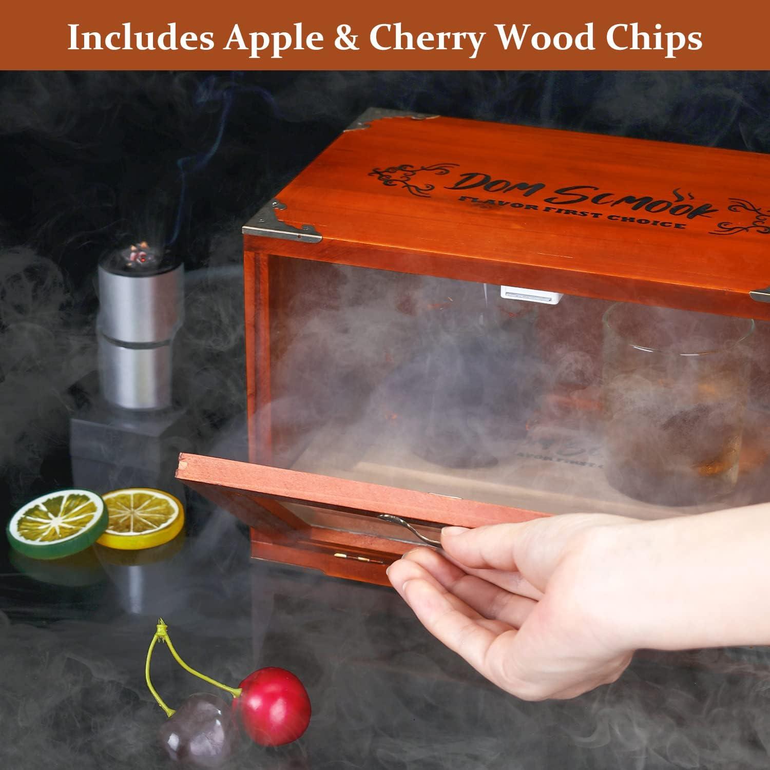 Kit de Ahumador de Cócteles Dom Scmook con Astillas de Madera