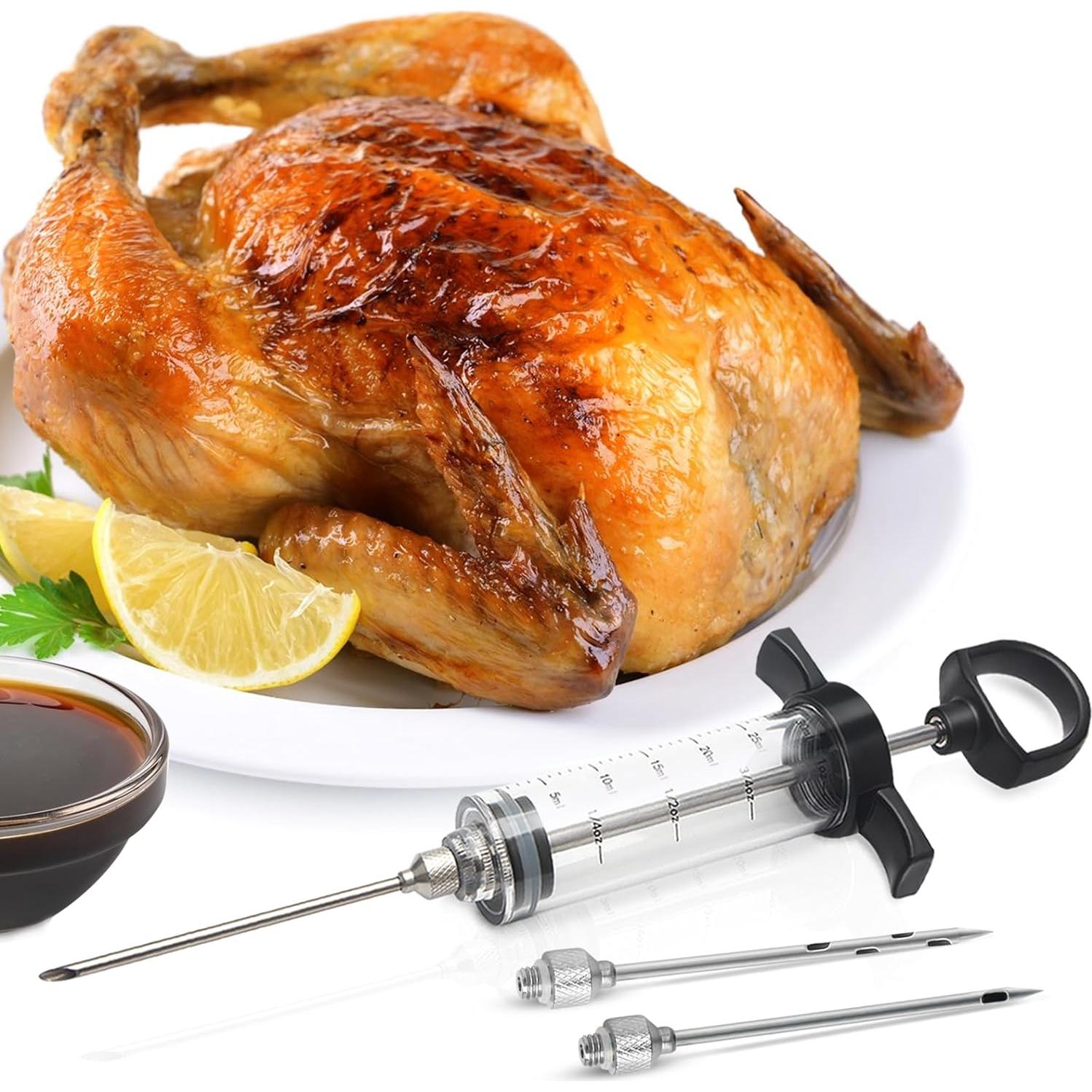 Kit Inyector de Carne Tri-Sworker con 3 Agujas de Sabor