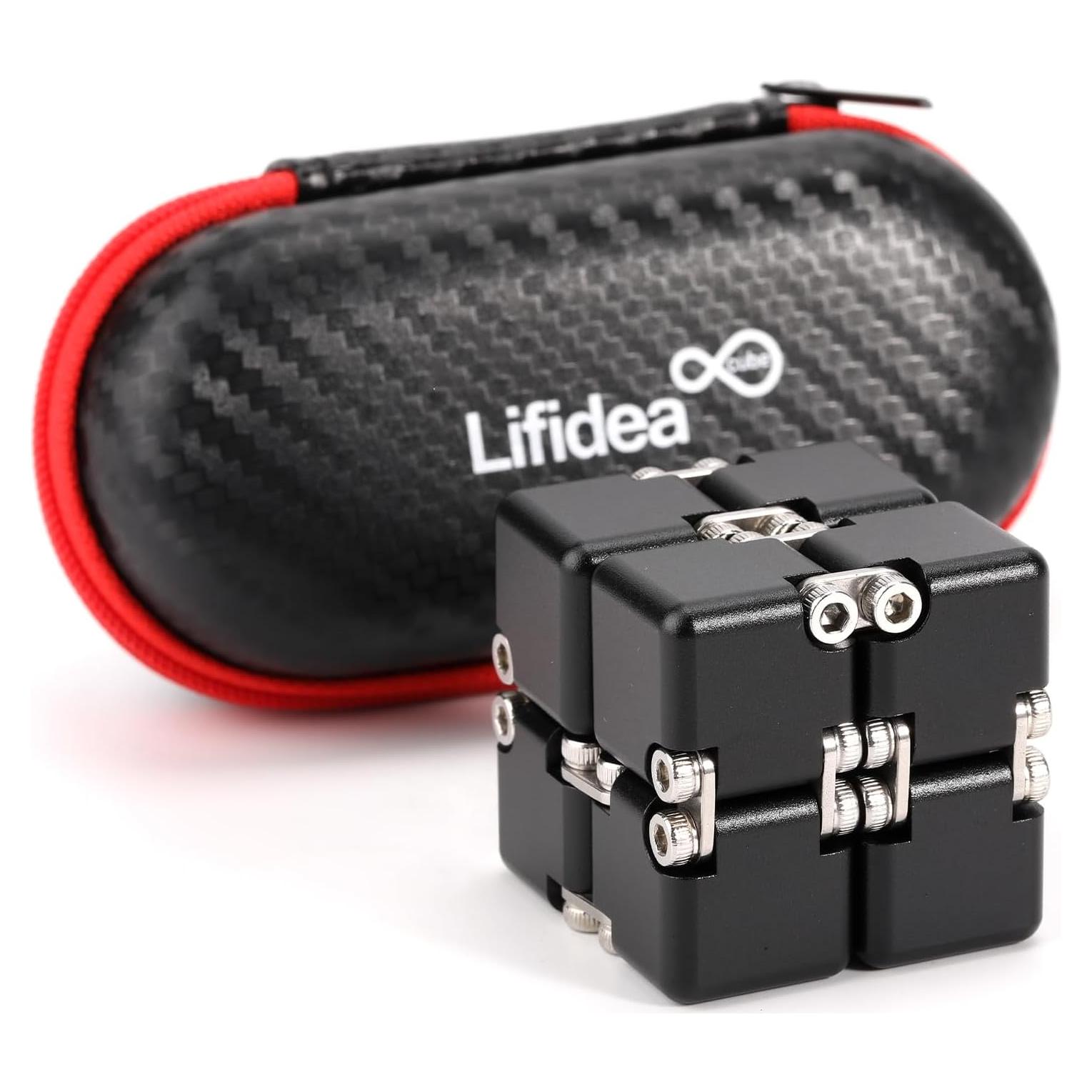 Cubo Infinito Antiestrés Lifidea Negro 3,99 cm 6 Colores