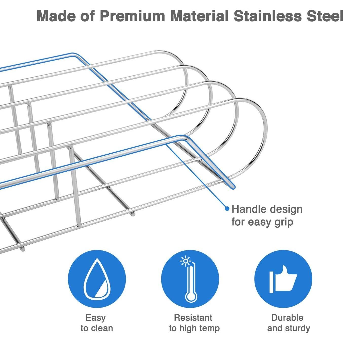 Soporte para Costillas de Acero Inoxidable SOLIGT 3 Costillas