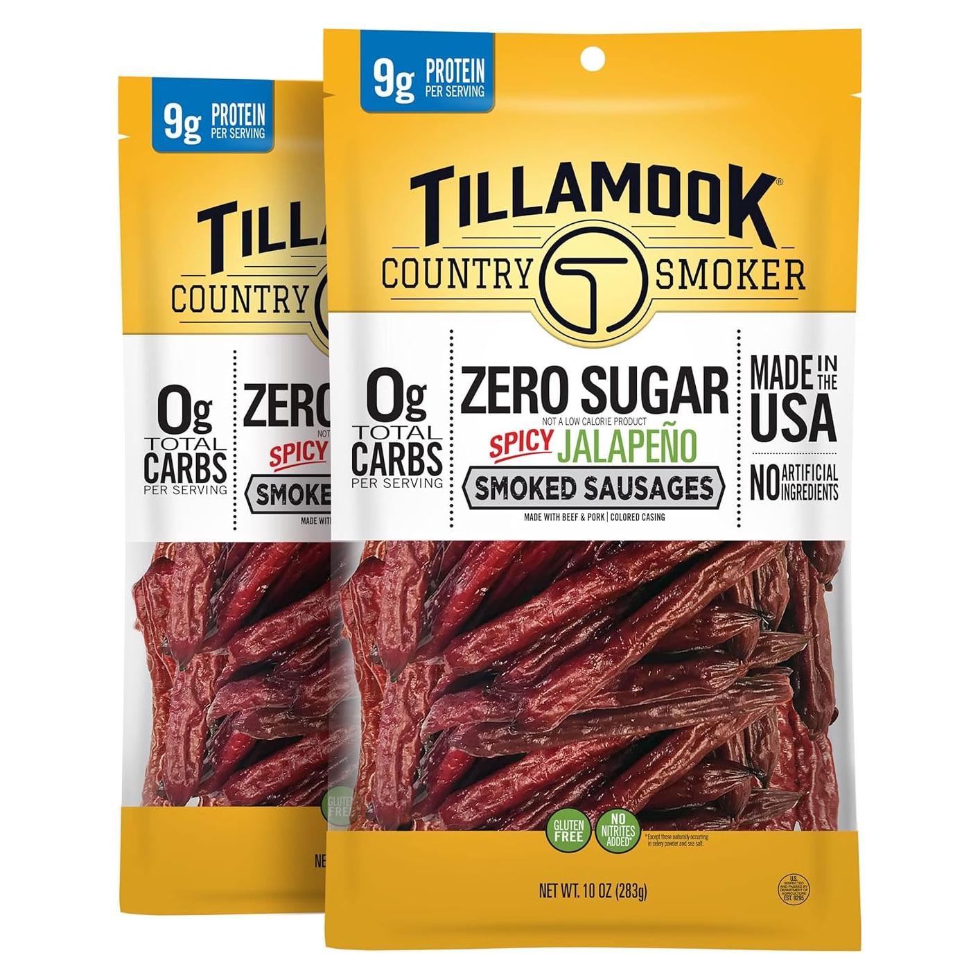 Salchichas Ahumadas Picantes de Jalapeño Tillamook 283g (Paquete de 2)