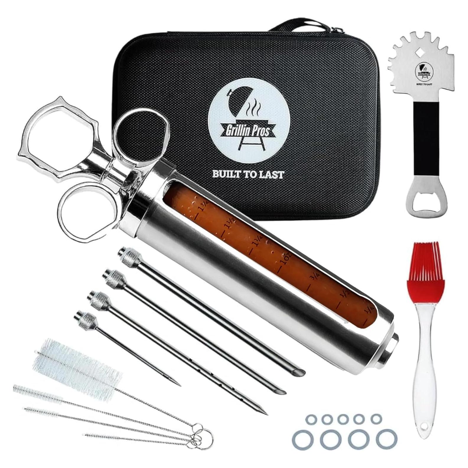 Kit de Jeringa de Marinada Profesional Iron Grillers 2 Oz