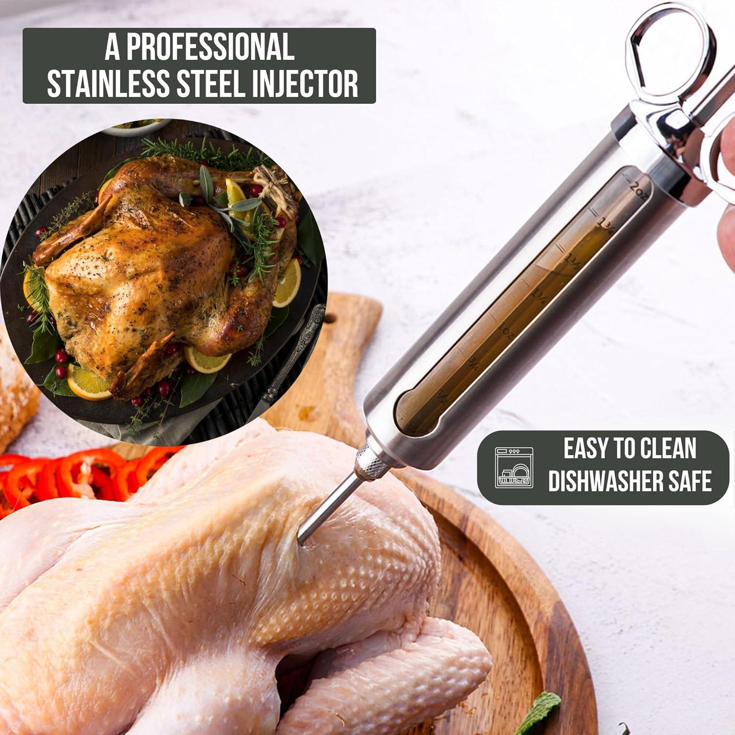 Kit de Jeringa de Marinada Profesional Iron Grillers 2 Oz