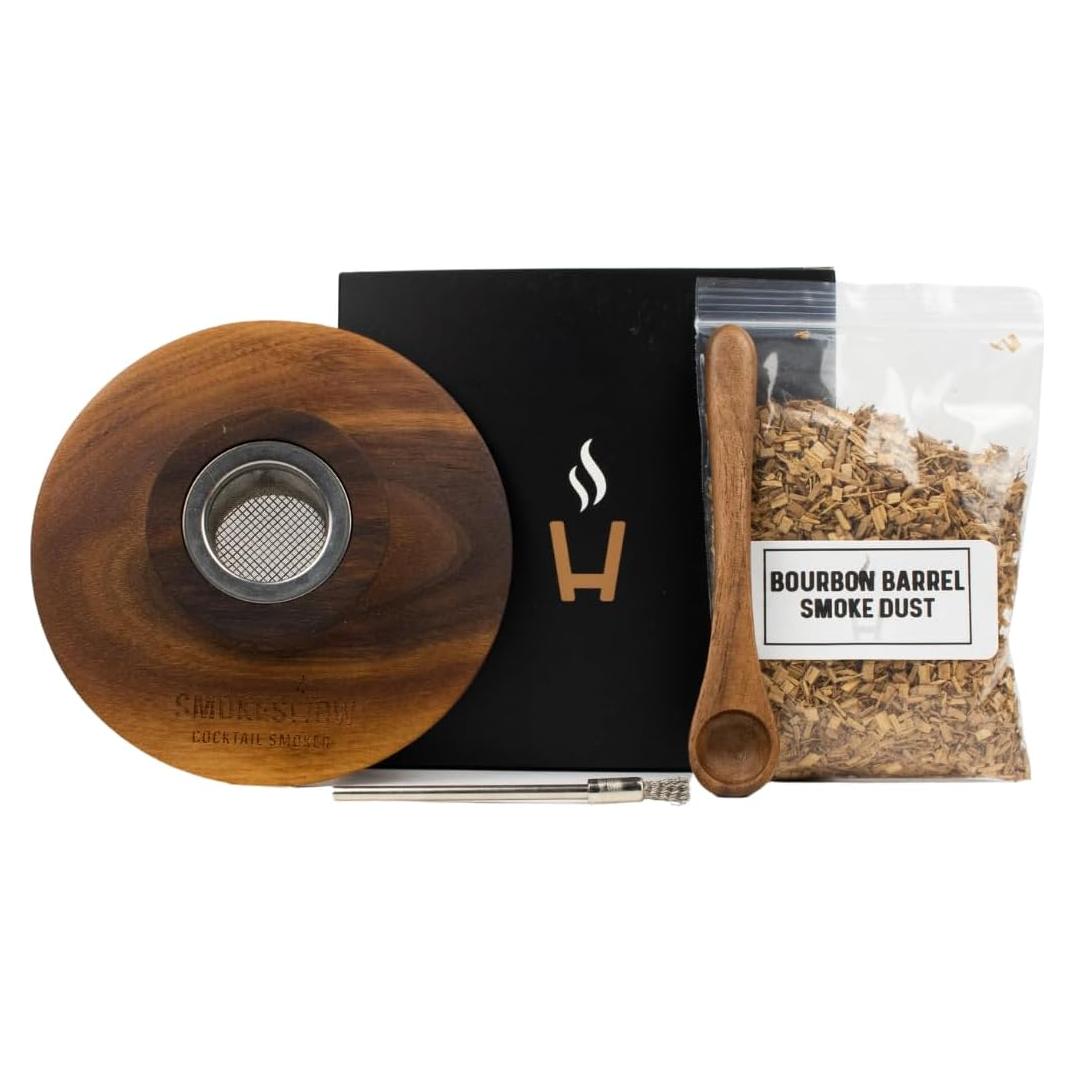 Ahumador de cócteles Smokeshow de madera de nogal con astillas