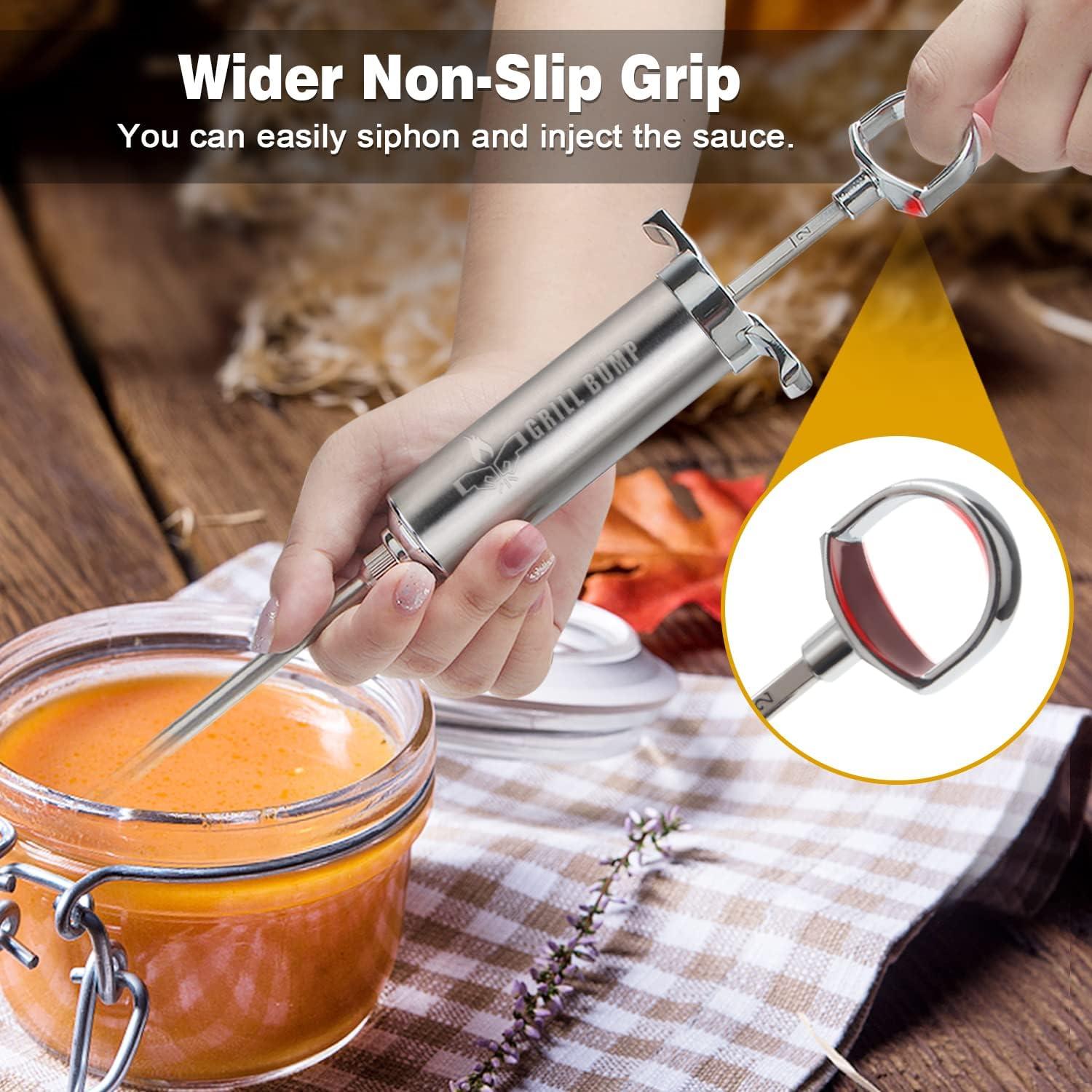 Kit de Jeringa Inyector de Sabor Grill Bump 2 oz con 3 Agujas