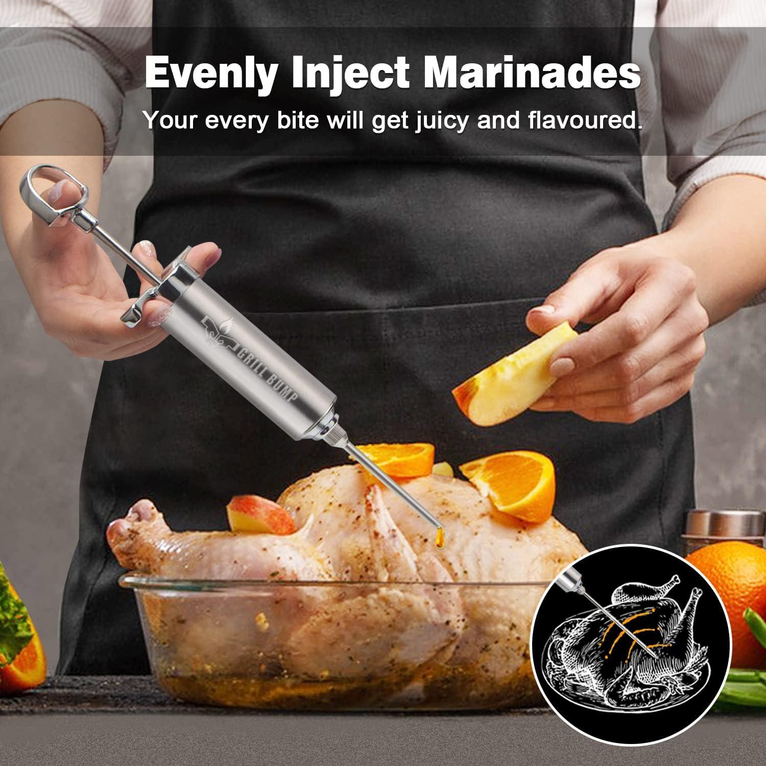 Kit de Jeringa Inyector de Sabor Grill Bump 2 oz con 3 Agujas