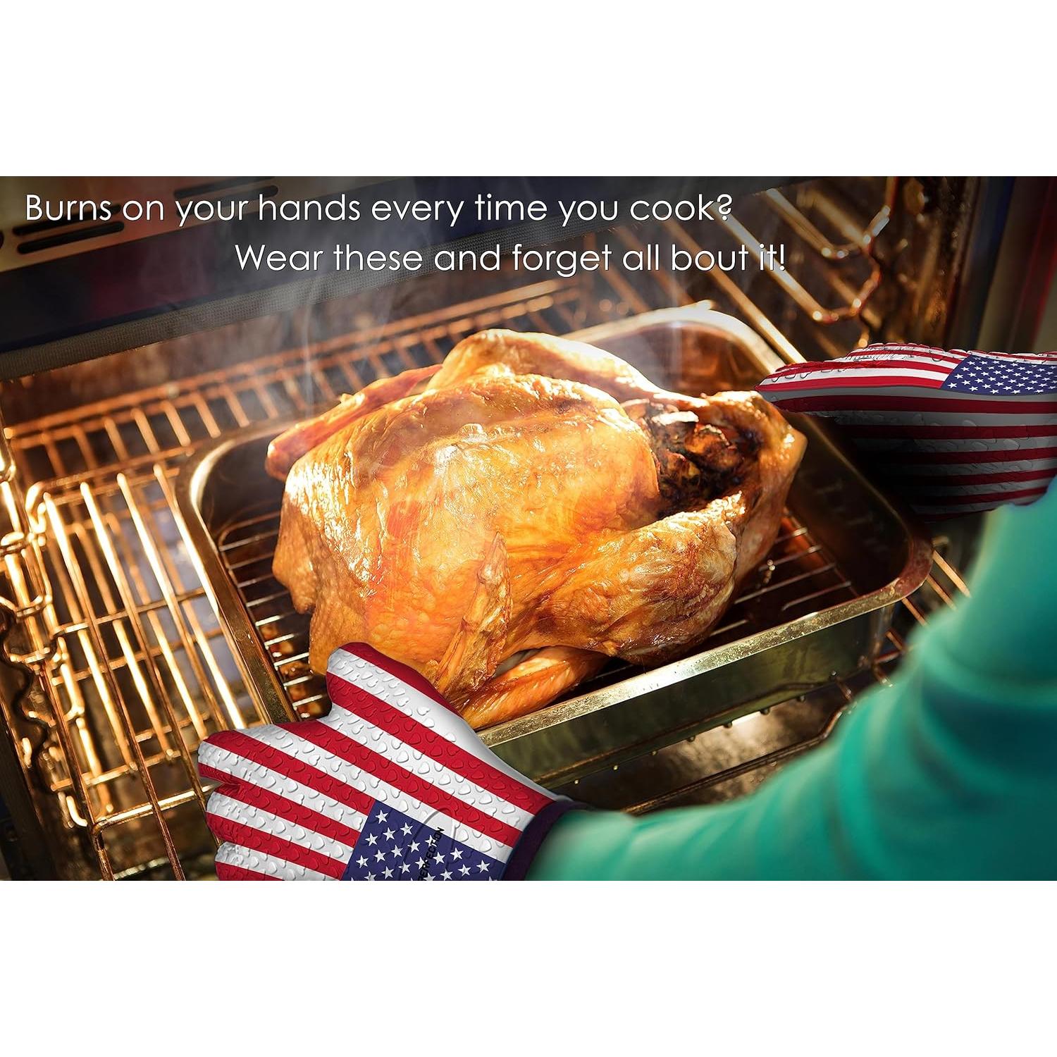 Guantes de Silicona Resistentes al Calor Kitchen Perfection 27.4 cm