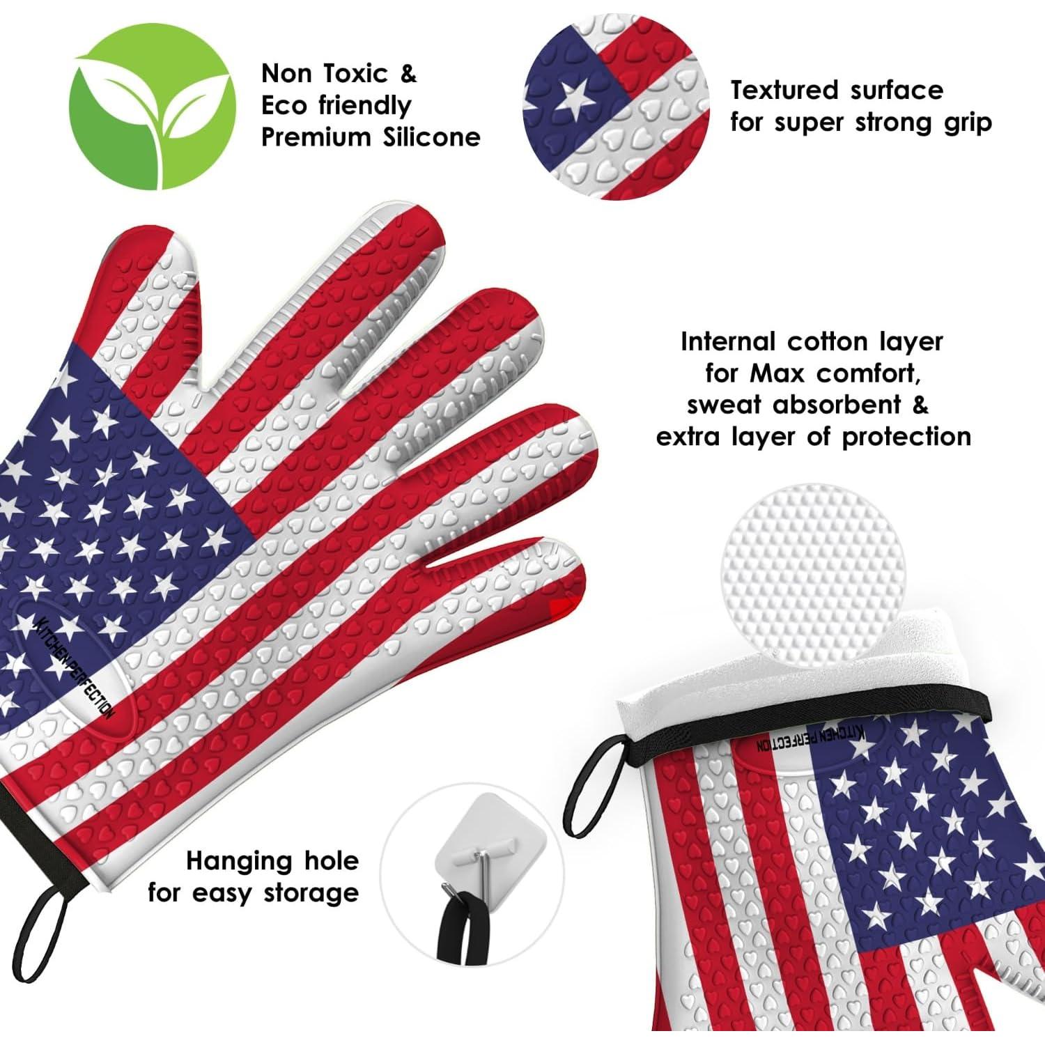 Guantes de Silicona Resistentes al Calor Kitchen Perfection 27.4 cm