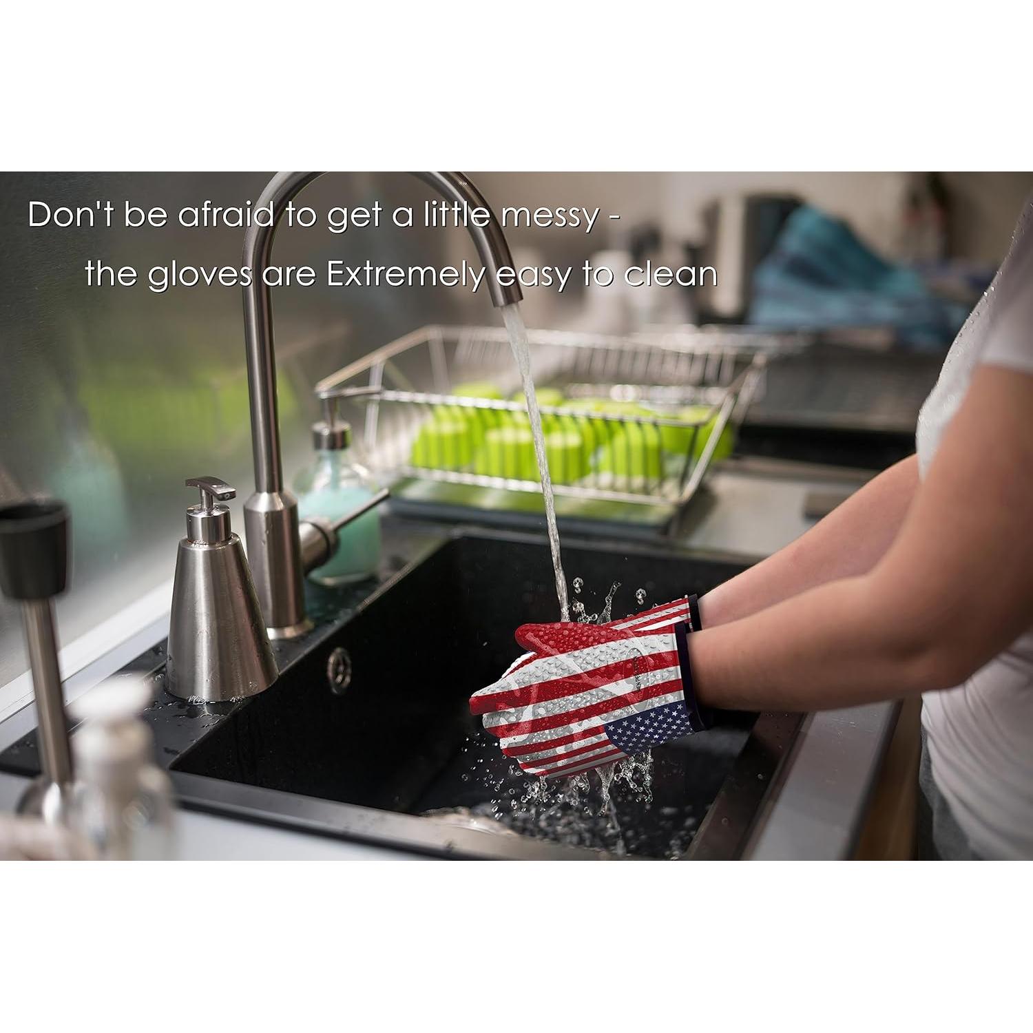 Guantes de Silicona Resistentes al Calor Kitchen Perfection 27.4 cm