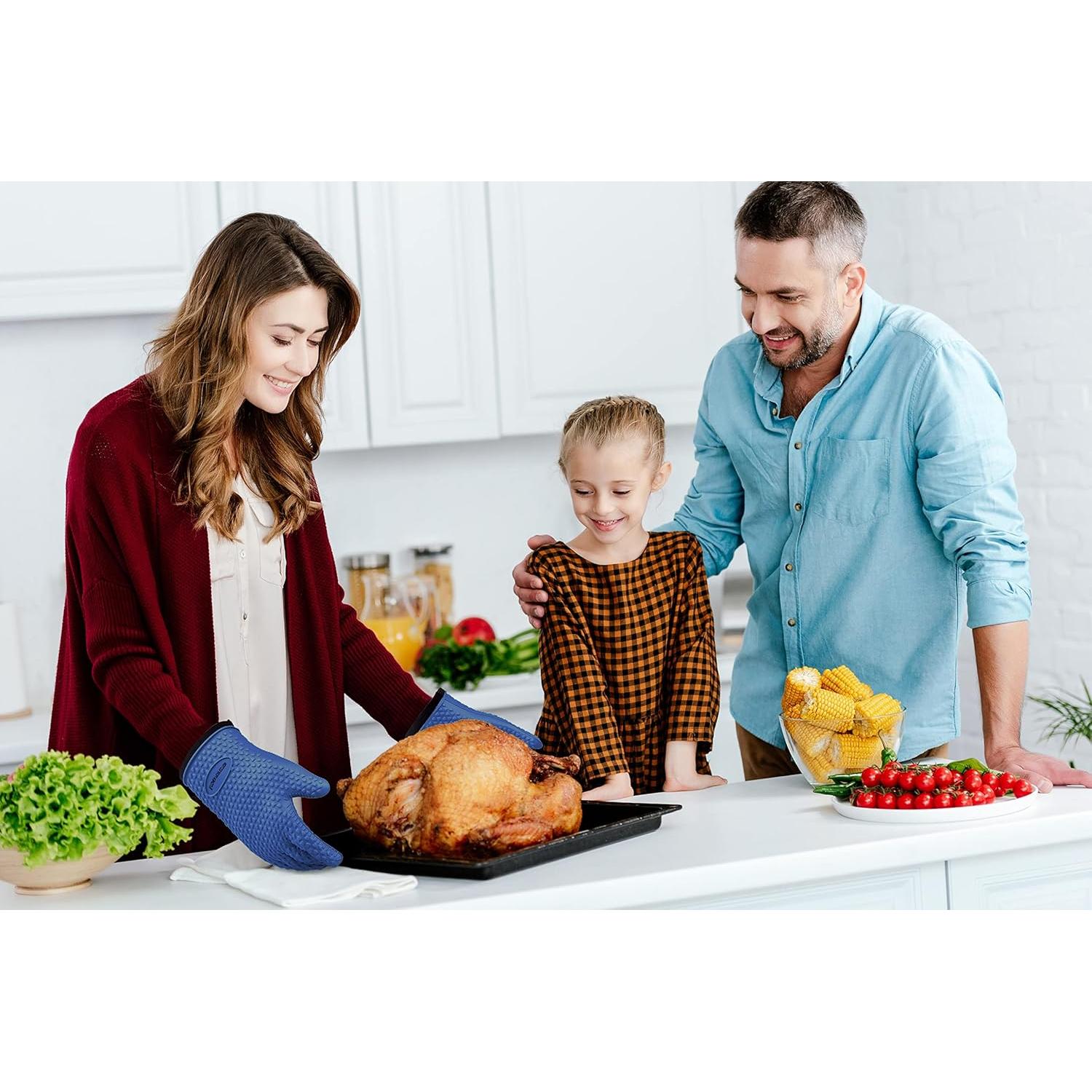 Guantes de Horno de Silicona XL Kitchen Perfection - Resistentes al Calor