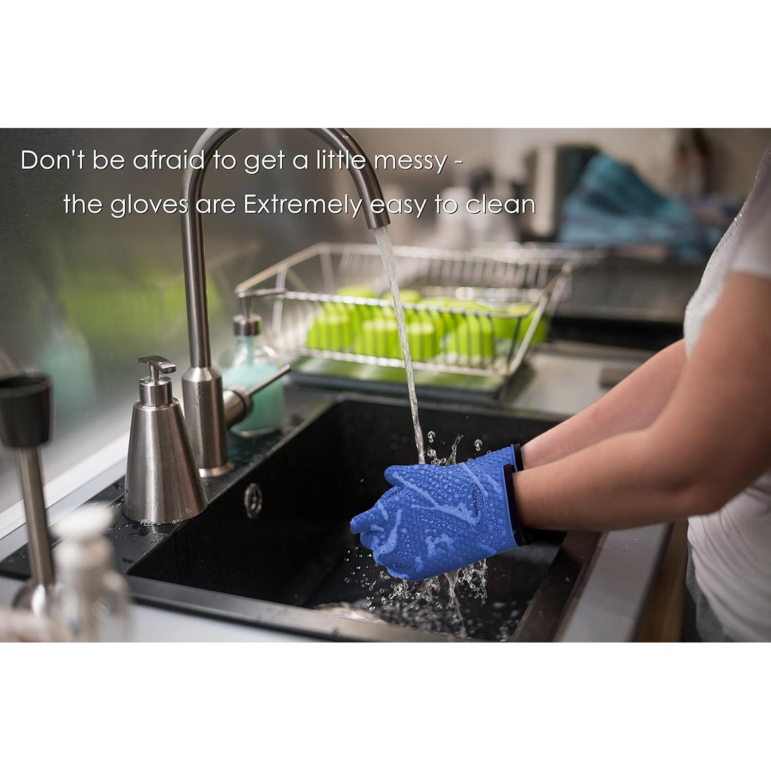 Guantes de Horno de Silicona XL Kitchen Perfection - Resistentes al Calor