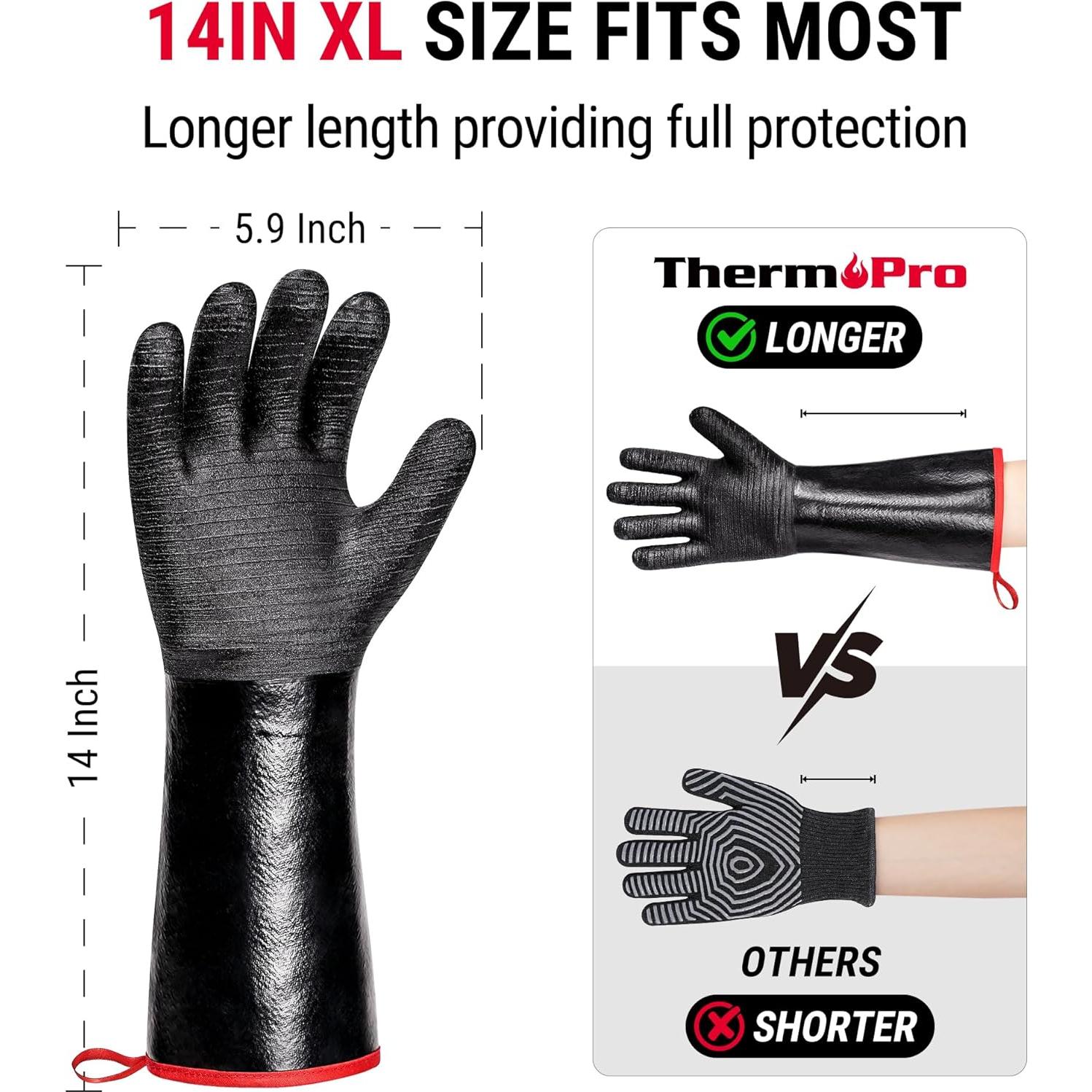 Guantes de BBQ ThermoPro TP100 Resistentes al Calor 500°C