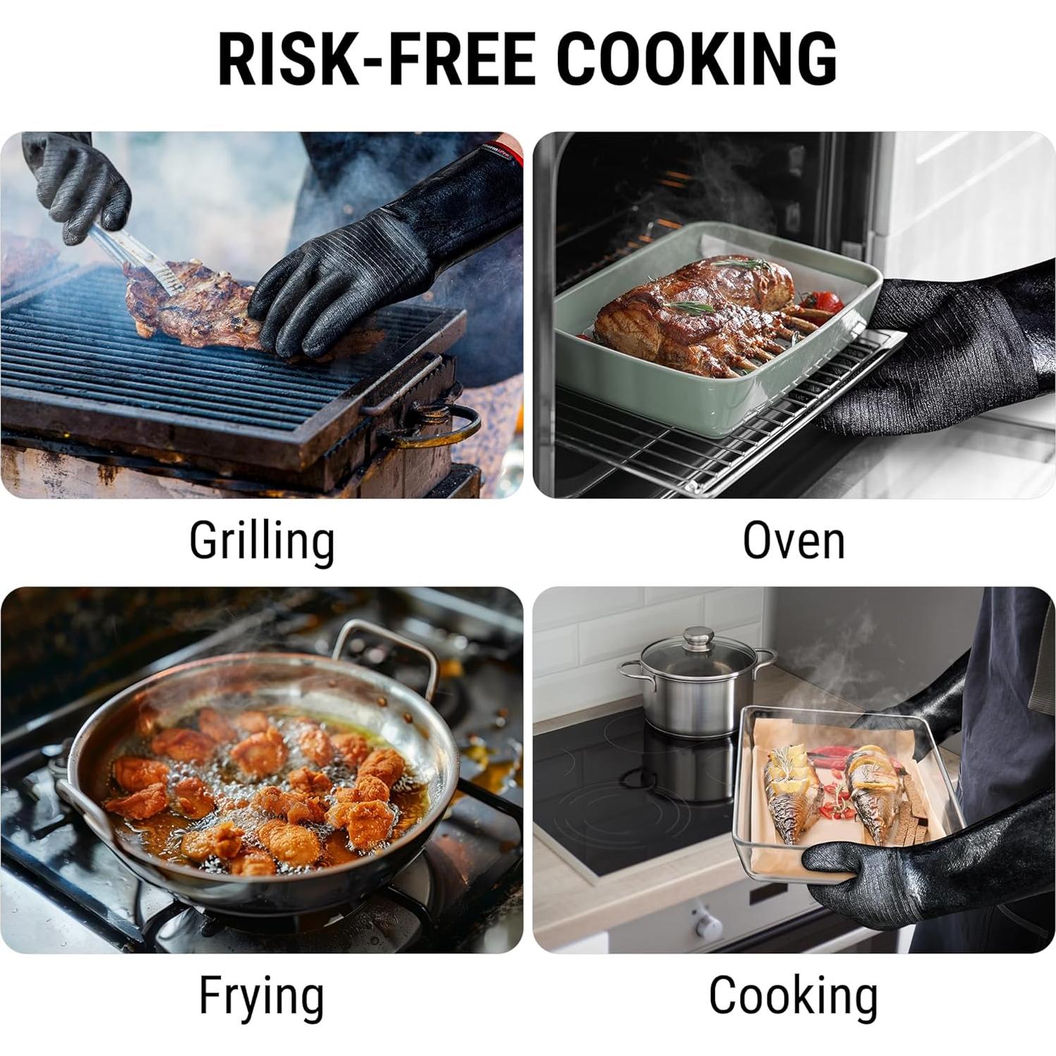 Guantes de BBQ ThermoPro TP100 Resistentes al Calor 500°C