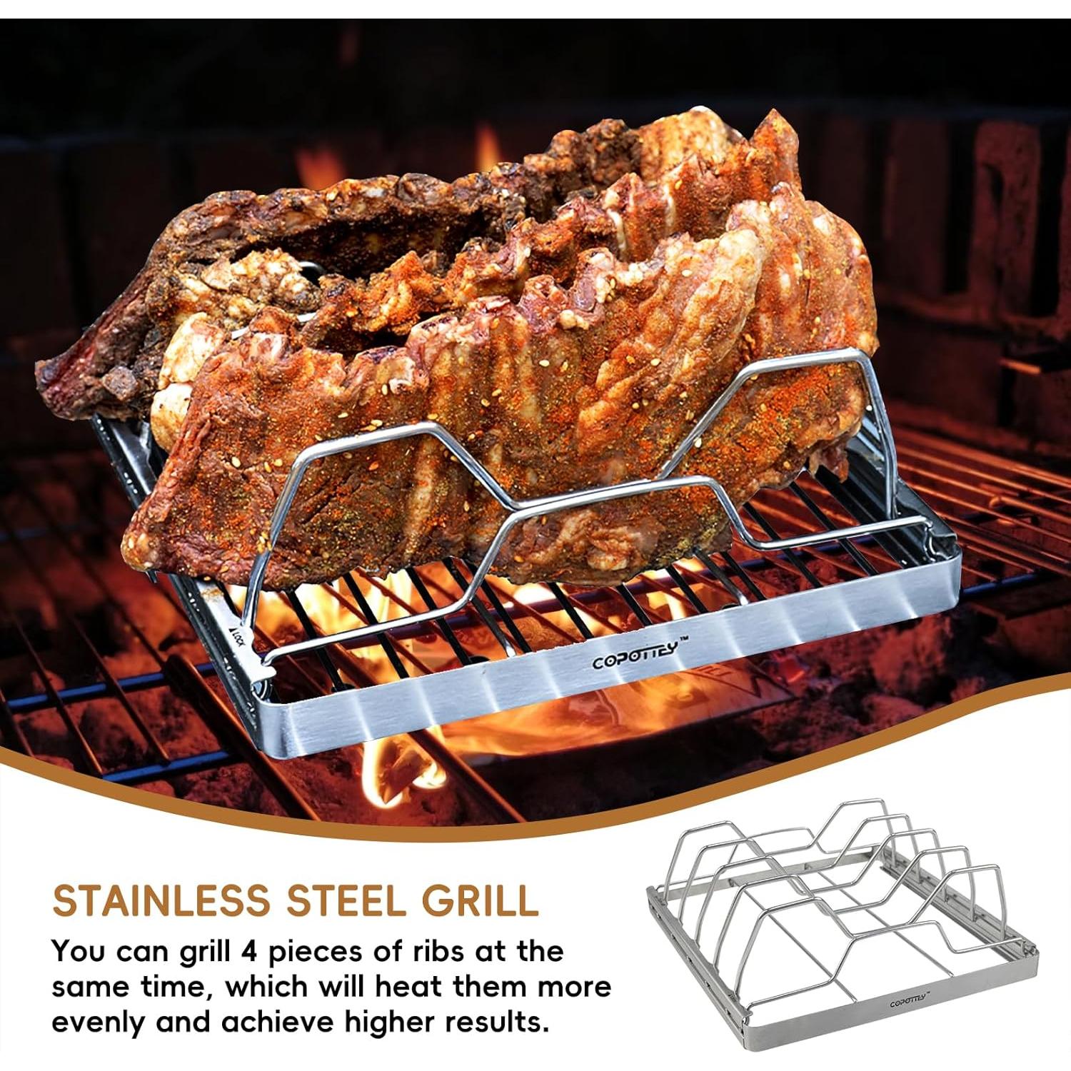 Soporte Plegable para Costillas Yangjiang 10" Acero Inoxidable