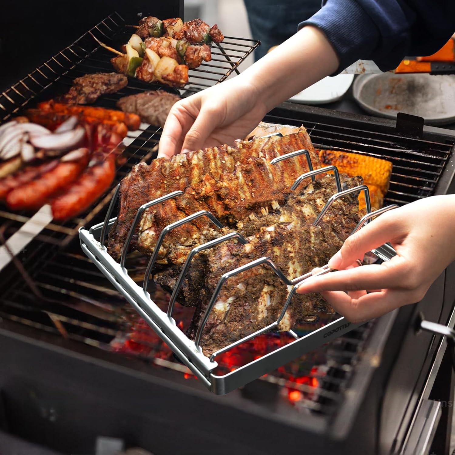 Soporte Plegable para Costillas Yangjiang 10" Acero Inoxidable