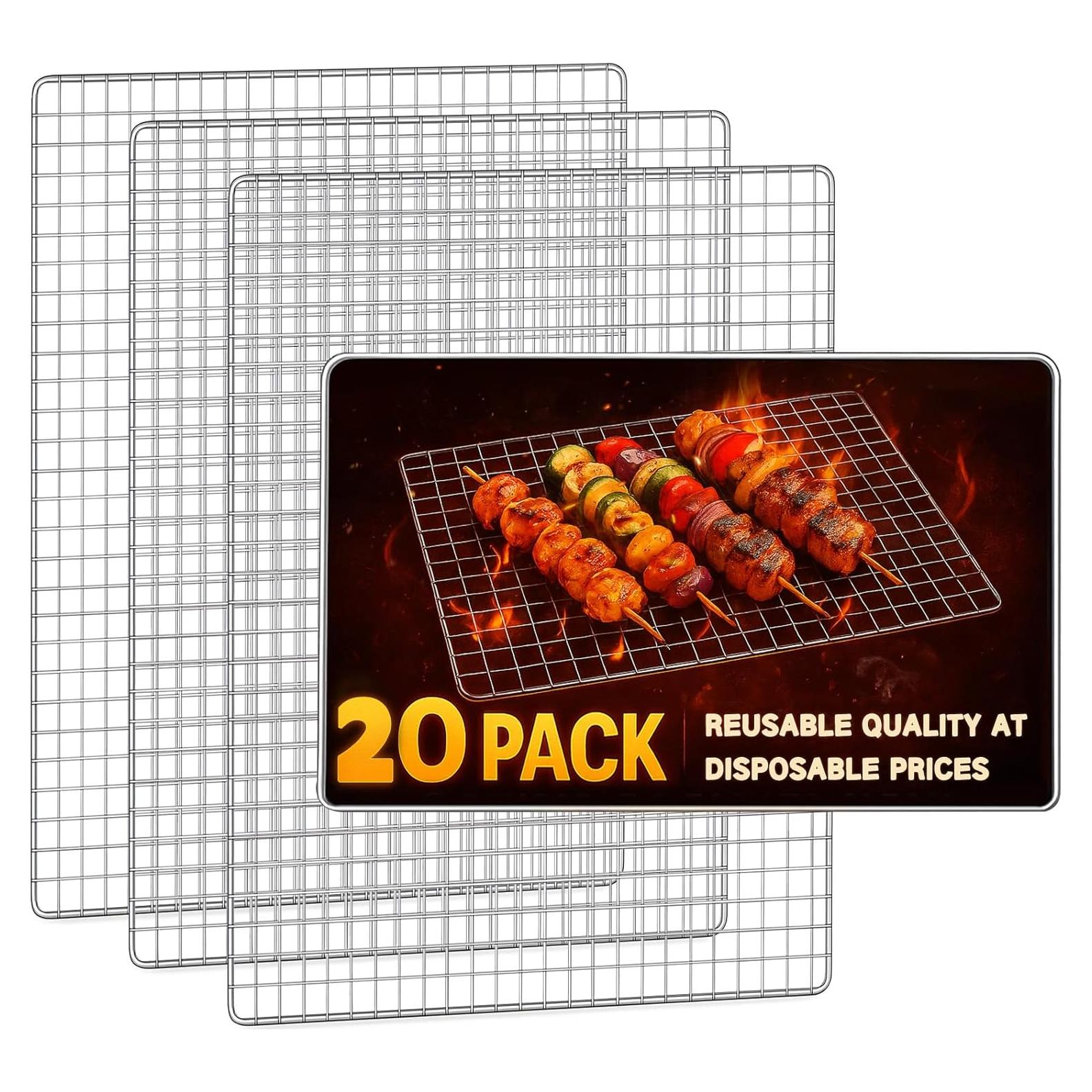 Rejillas desechables para parrilla ciAmore - 20 piezas 30x40 cm