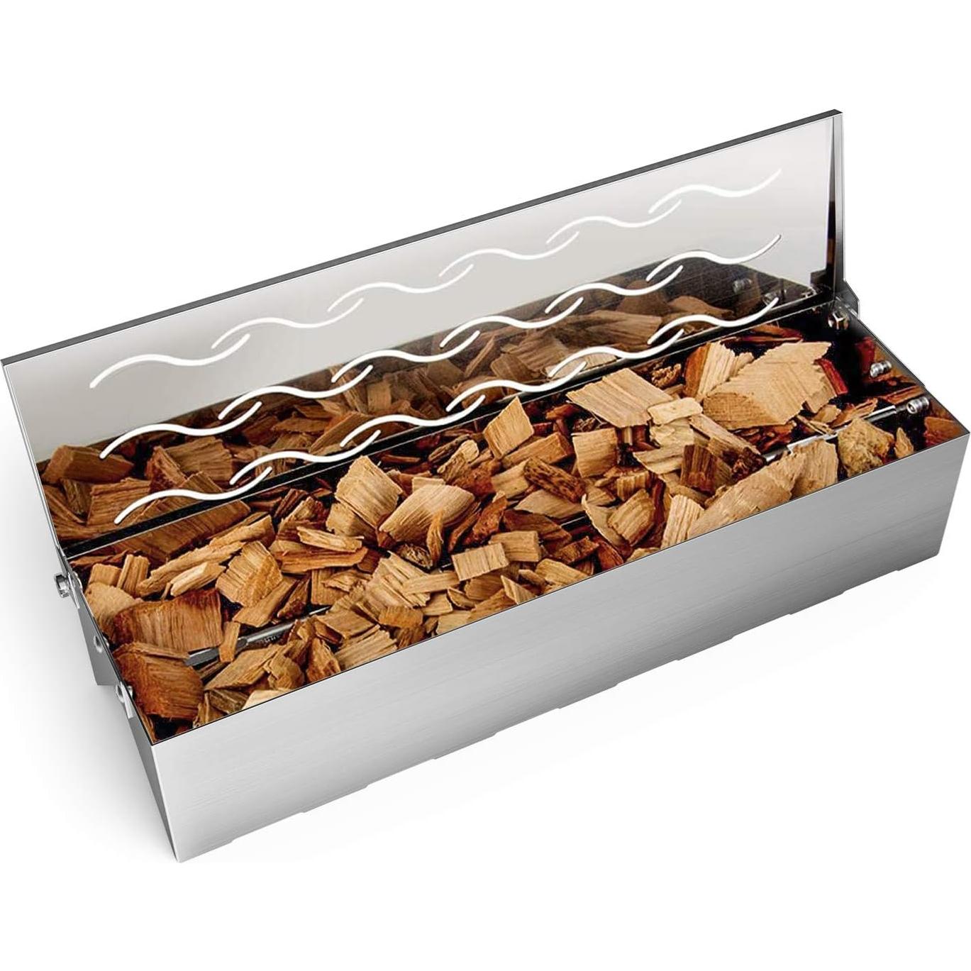 Caja de Ahumado Skyflame de Acero Inoxidable 0.54 kg para BBQ