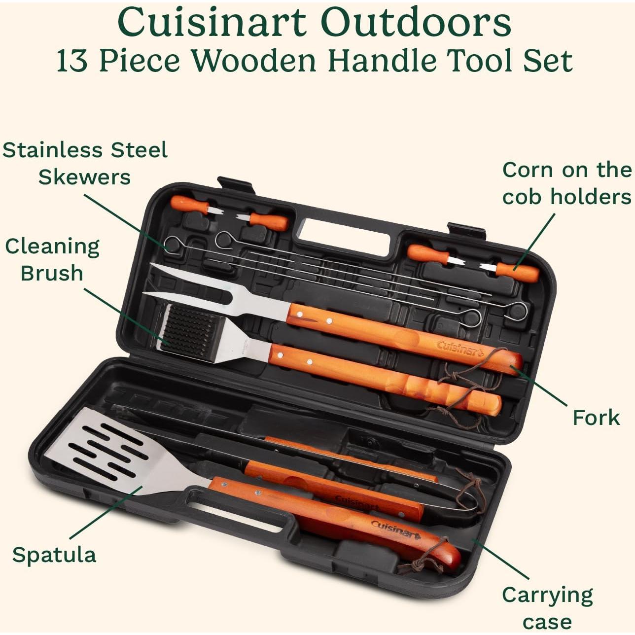 Juego de Herramientas de Parrilla Cuisinart 13 Piezas Acero Inoxidable