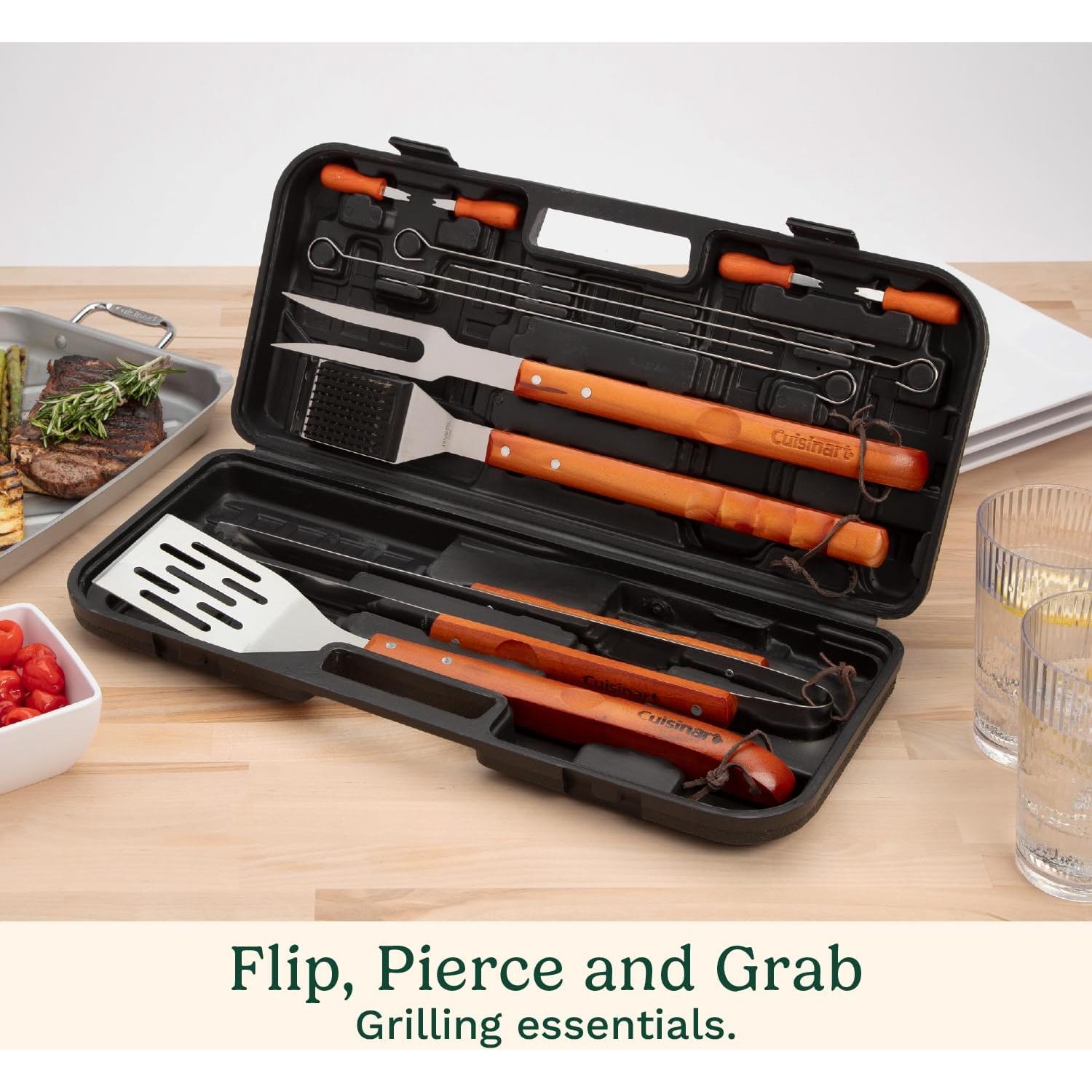 Juego de Herramientas de Parrilla Cuisinart 13 Piezas Acero Inoxidable